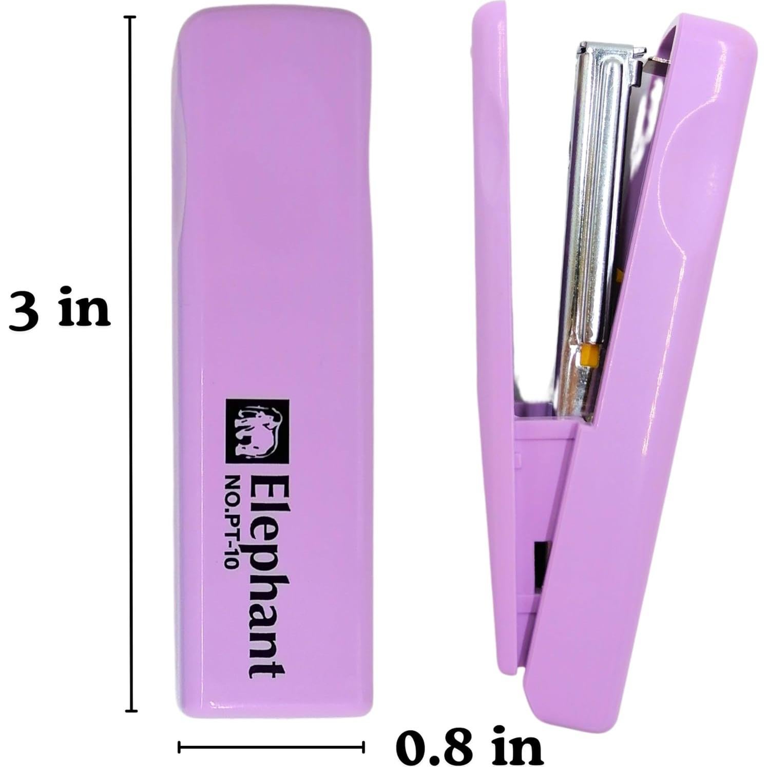 Mini Grapadora Portátil Genérico Púrpura Compacta 10 Hojas