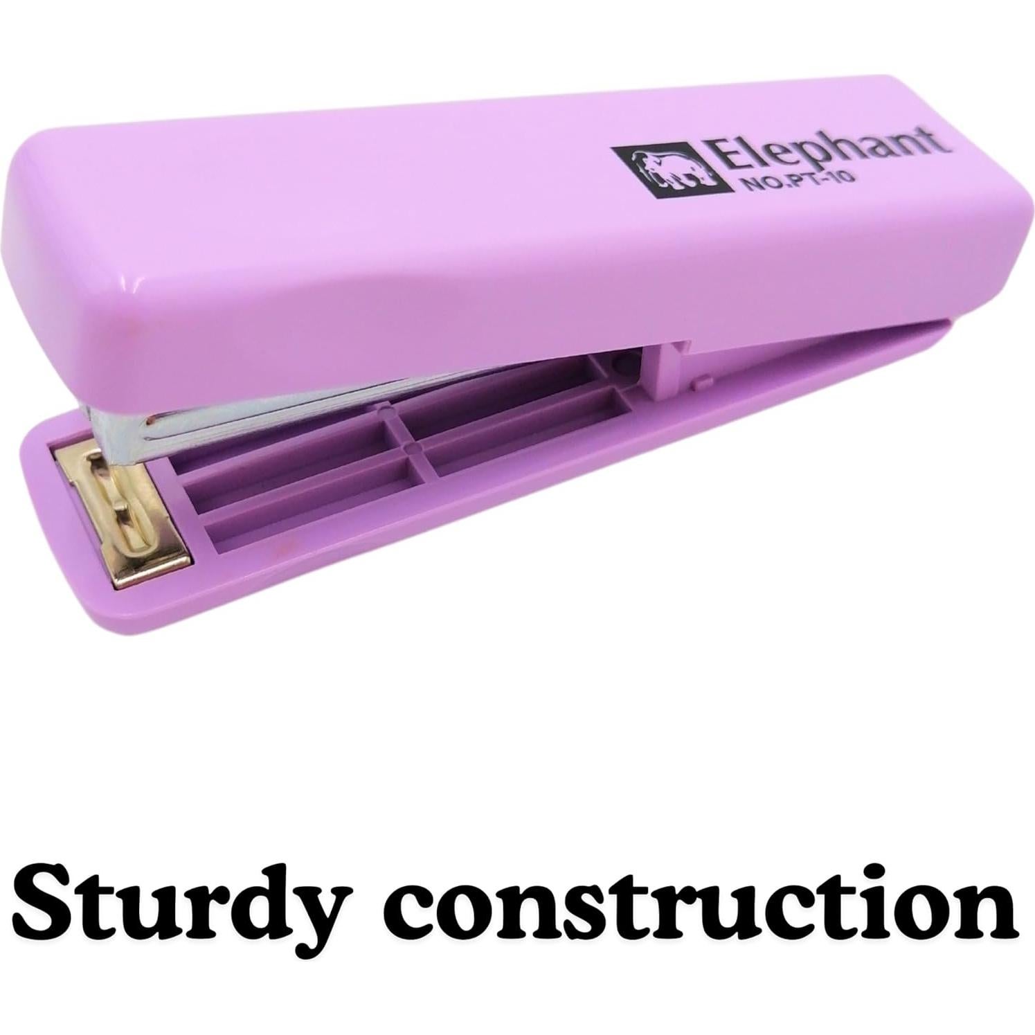 Mini Grapadora Portátil Genérico Púrpura Compacta 10 Hojas