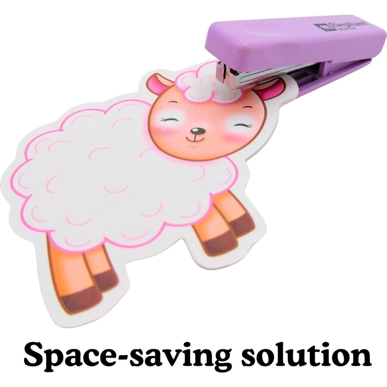 Mini Grapadora Portátil Genérico Púrpura Compacta 10 Hojas