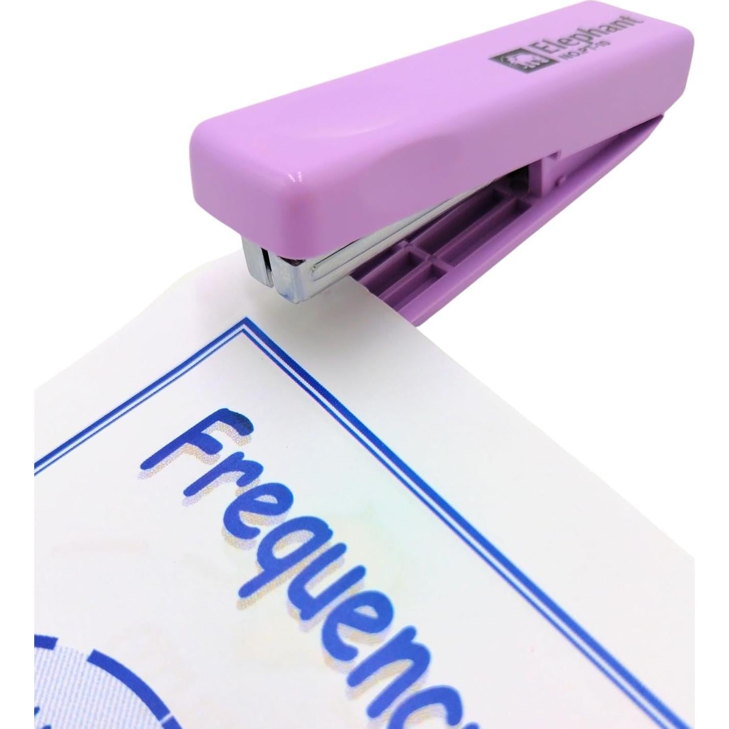 Mini Grapadora Portátil Genérico Púrpura Compacta 10 Hojas