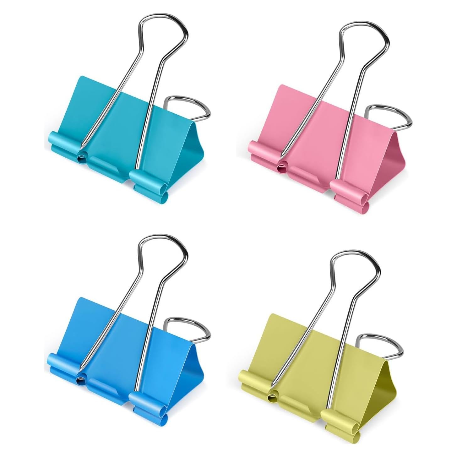 Clips de Encuadernación Medianos Ufmarine 3.2 cm 40 Pcs Coloridos