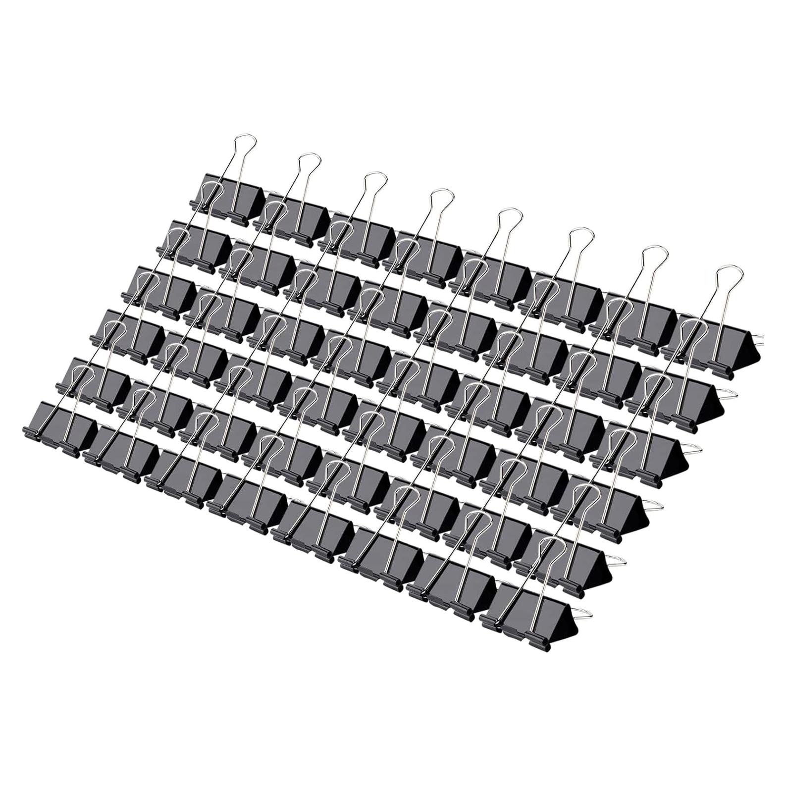 Clips de Carpeta Medianos Qimailer 48 Pcs 32mm Negro