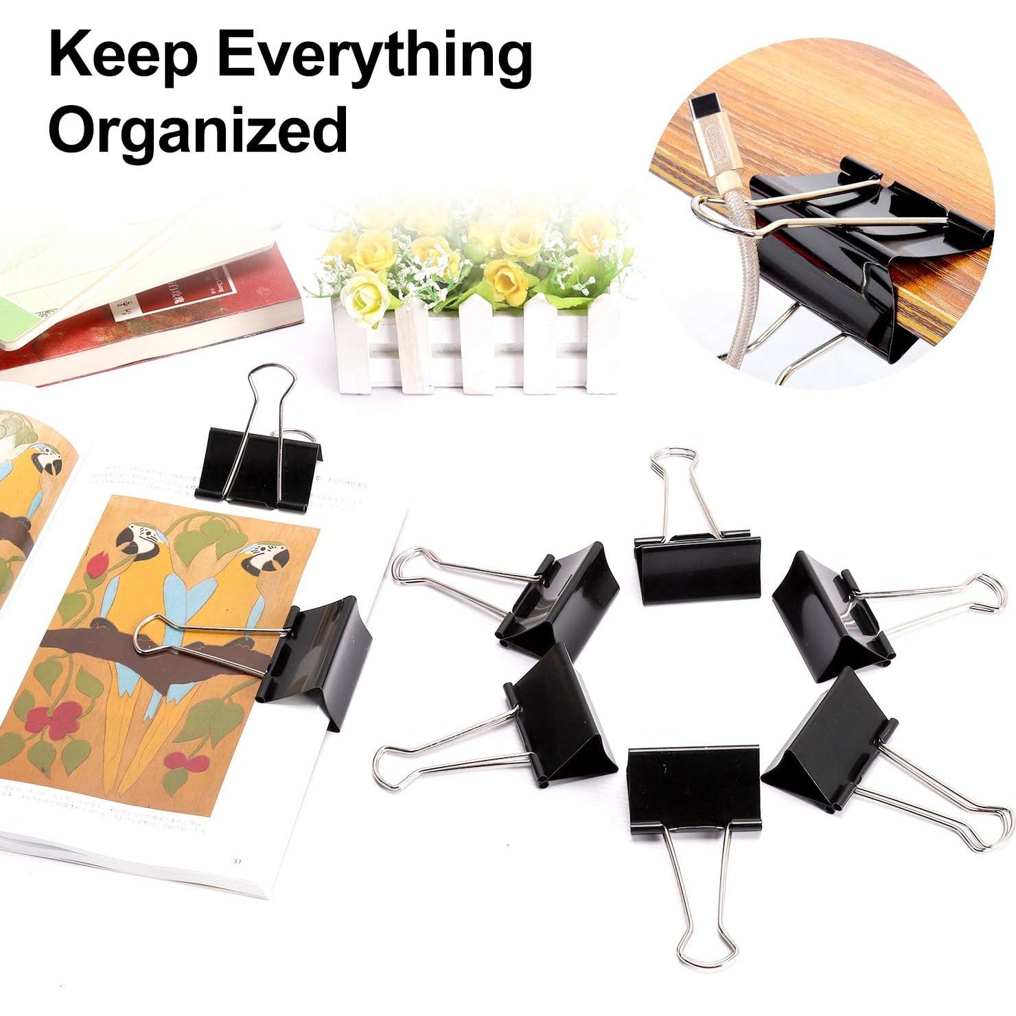 Clips de Carpeta Jumbo Ufmarine 8 Pcs 6.1 cm 340 Hojas