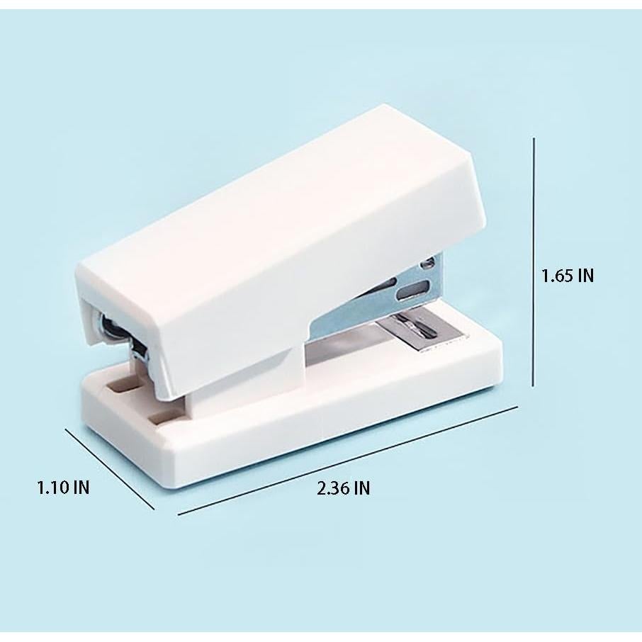 Mini Grapadora Portátil Gerderk Blanca con 1000 Grapas