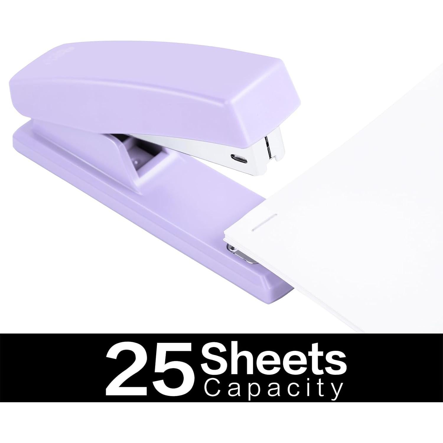 Grapadora Deli E0311-PURPLER Morado 25 Hojas 640 Grapas