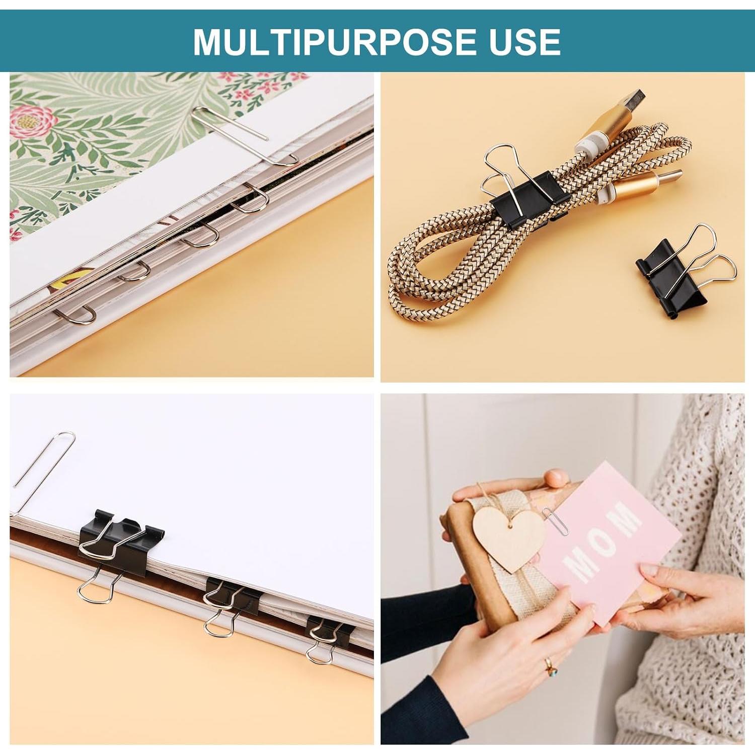 Set de 360 Clips y Sujetapapeles Pagcsnh Variados 230g