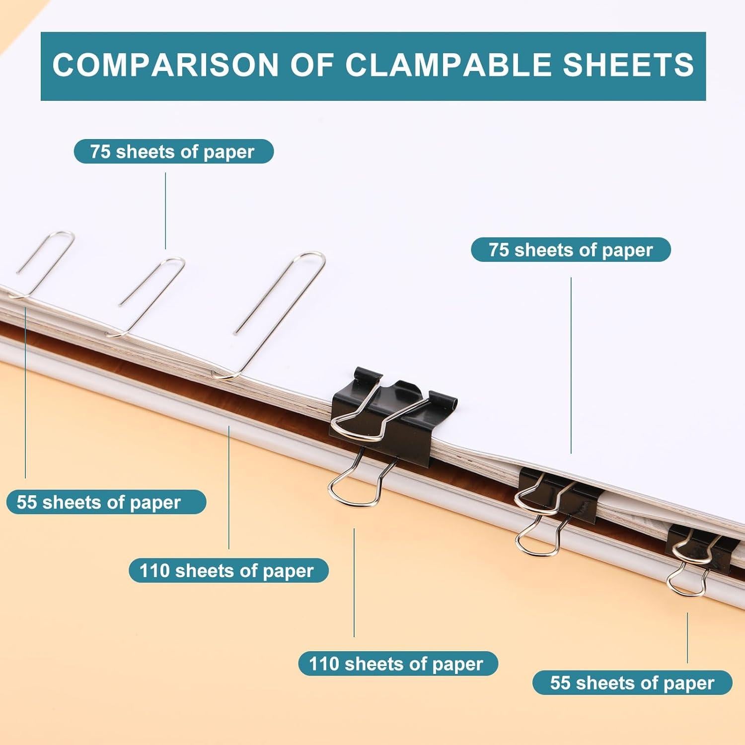 Set de 360 Clips y Sujetapapeles Pagcsnh Variados 230g