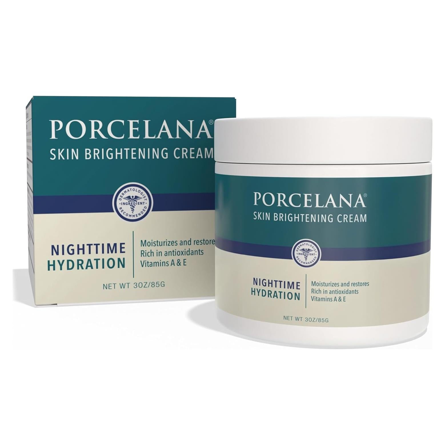 Crema Hidratante Nocturna Porcelana 85g - Reduce Manchas Oscuras