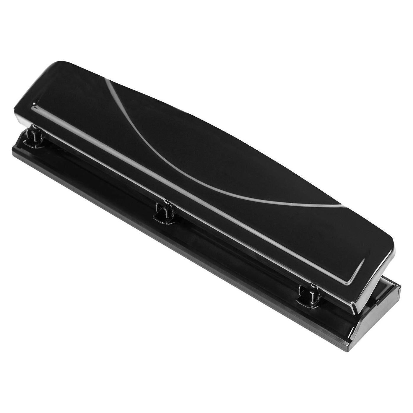 Perforadora de 3 agujeros Amazon Basics, 10 hojas, negra