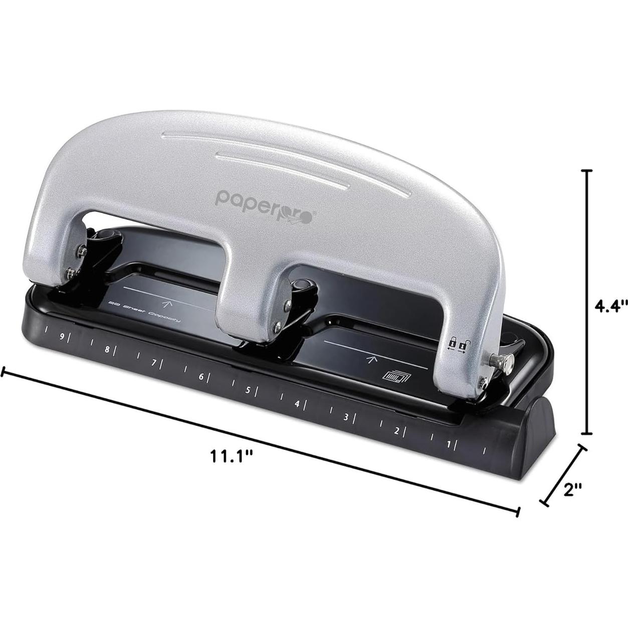 Perforadora Bostitch EZ Squeeze 3 agujeros 20 hojas metal