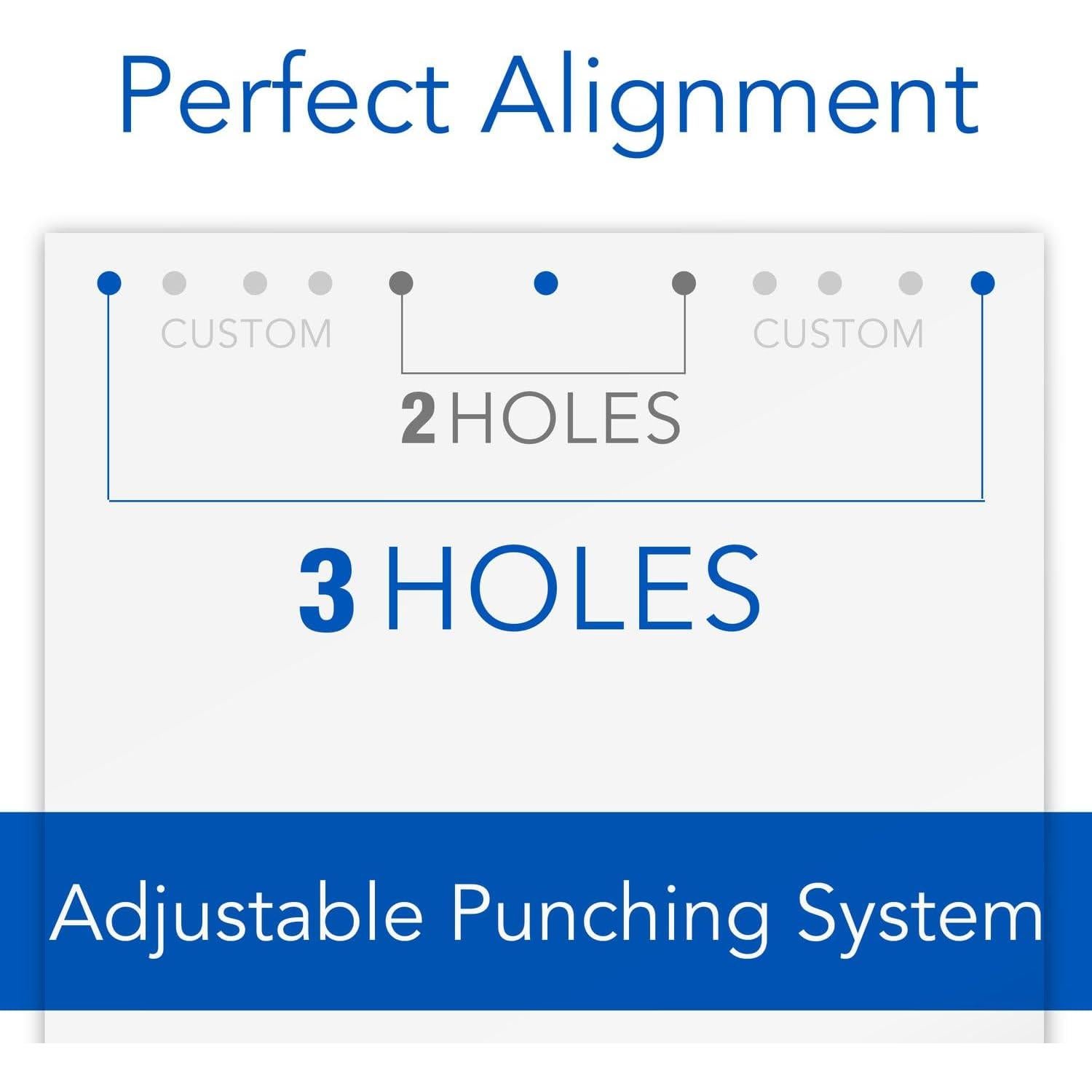 Perforadora Swingline Precision Pro 3 Agujeros 10 Hojas Metal Negro Plata