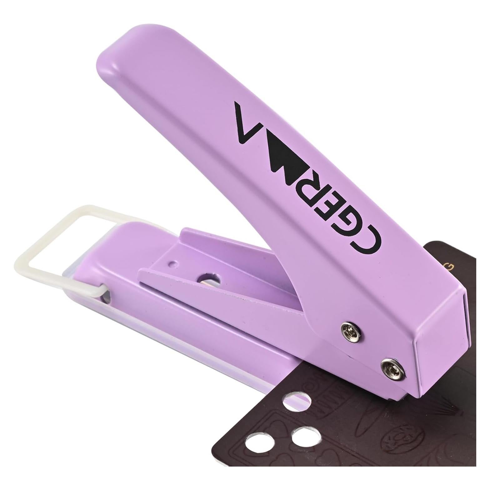 Perforadora de Un Solo Orificio Cgerma 0.64 cm 15 Hojas Púrpura