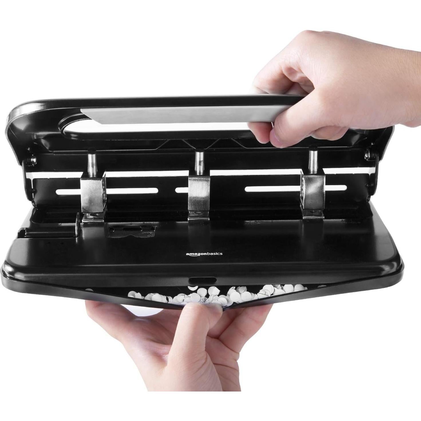 Perforadora 3 Agujeros Amazon Basics Semi-Ajustable 30 Hojas