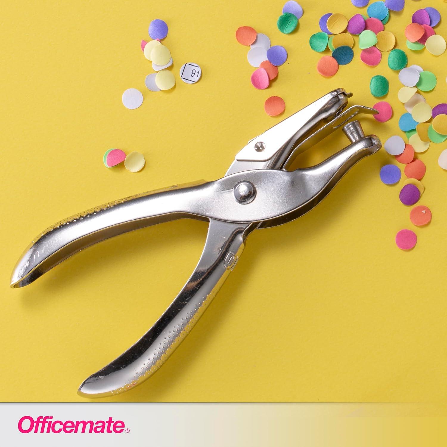 Perforadora Manual Officemate Plata 1 Agujero 5 Hojas Paquete 2