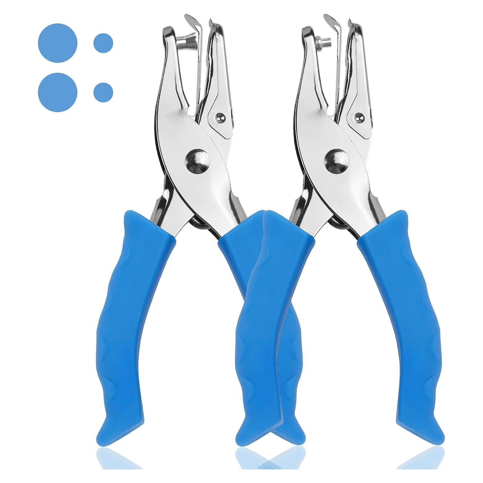 Perforadora de Papel NIUBIER 2 Piezas 1/4" y 1/8" Azul