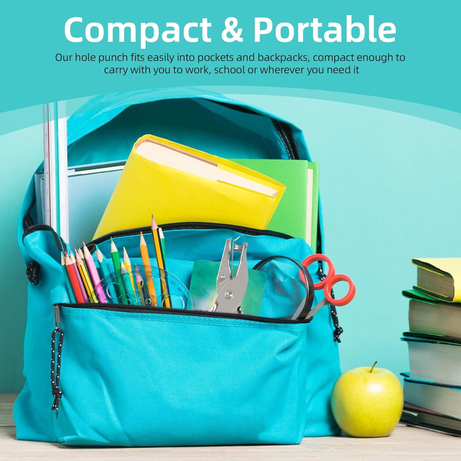 Perforadora de un agujero Oligei Plata con 10 anillos de encuadernación