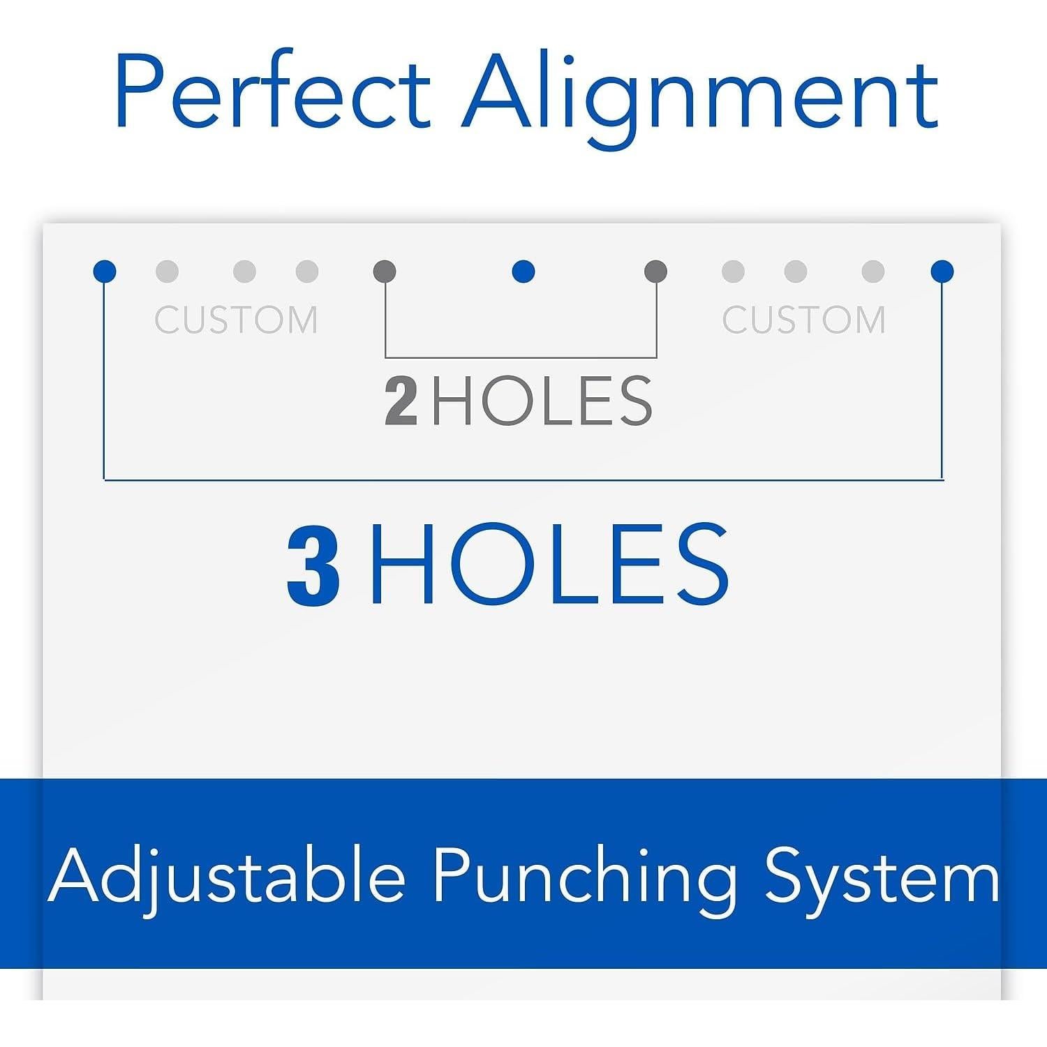 Perforadora Swingline LightTouch 3 Agujeros 20 Hojas Metal Negro Plata