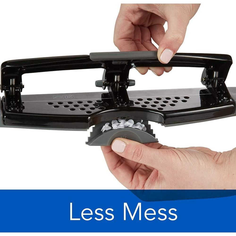 Perforadora de 3 Agujeros Swingline SmartTouch 20 Hojas Metal Negro