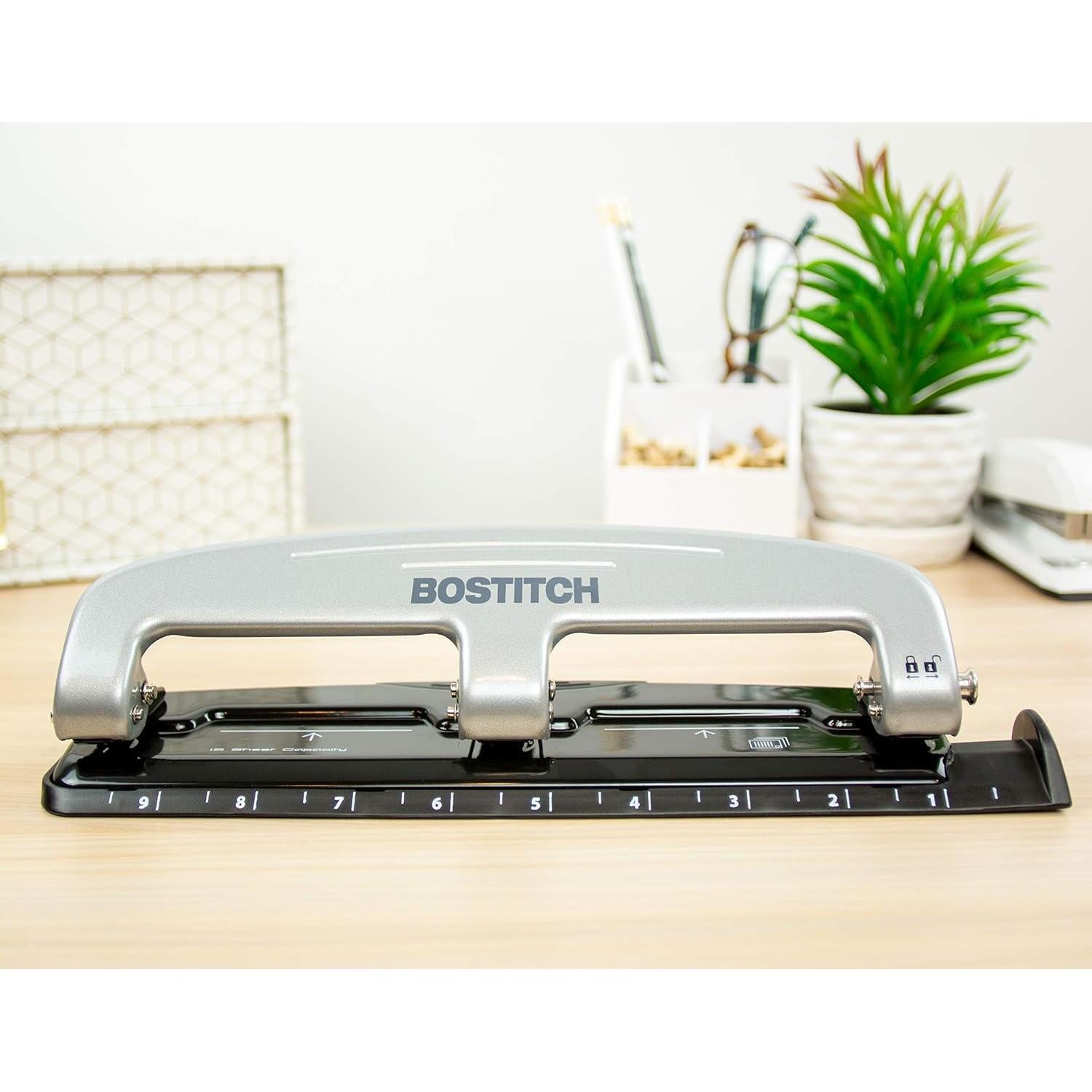 Perforadora Bostitch Office inPRESS 12 Metal 3 Agujeros