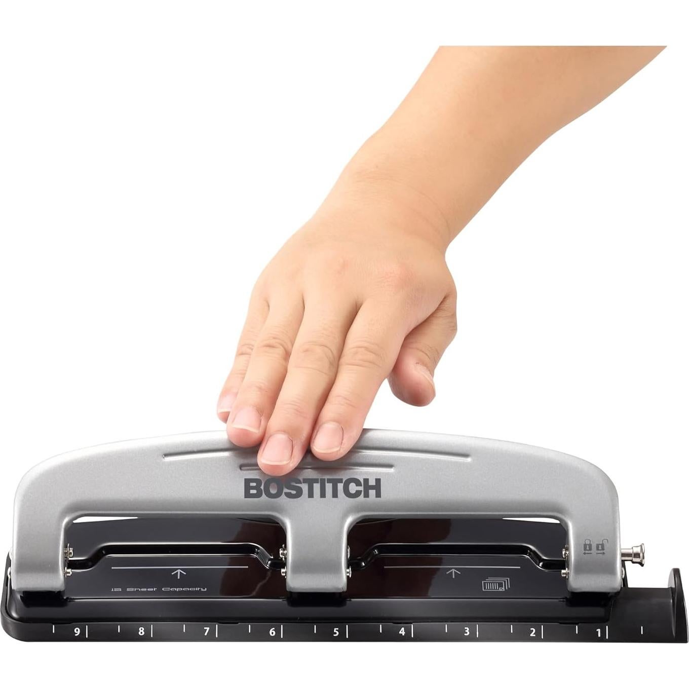 Perforadora Bostitch Office inPRESS 12 Metal 3 Agujeros