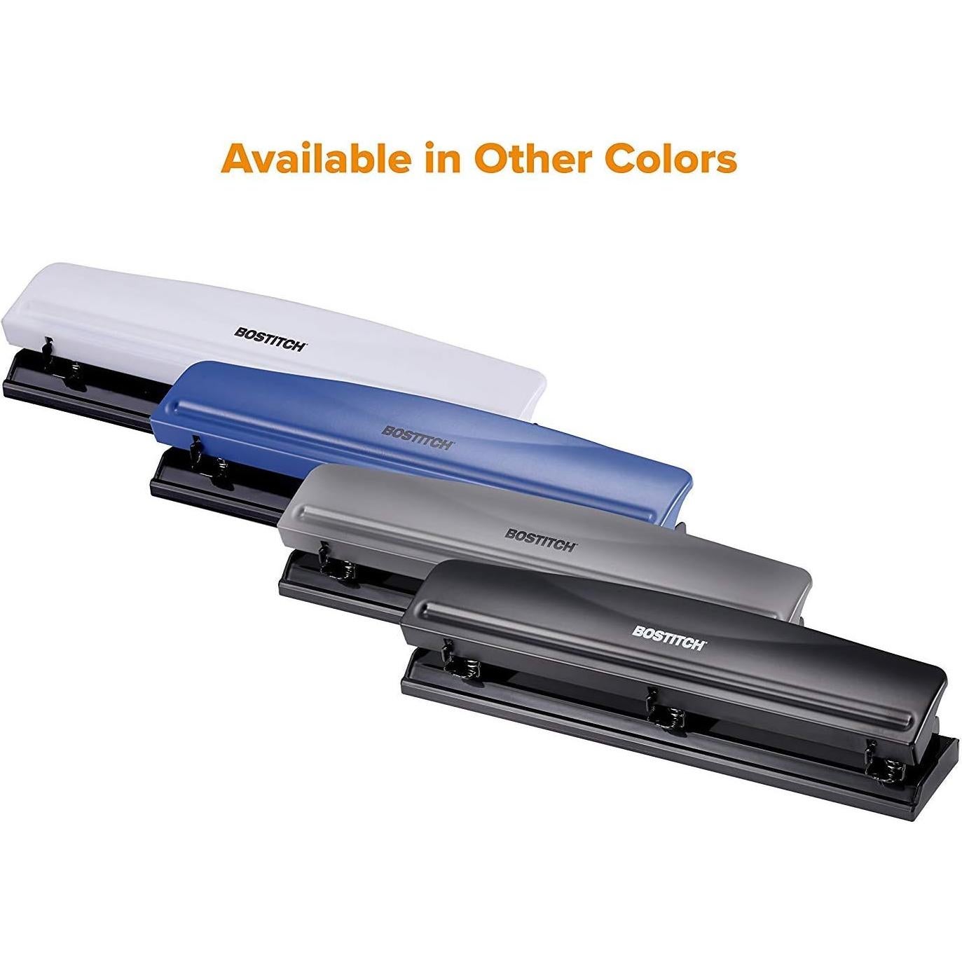 Perforadora Bostitch 3 Agujeros Metal 12 Hojas Gris