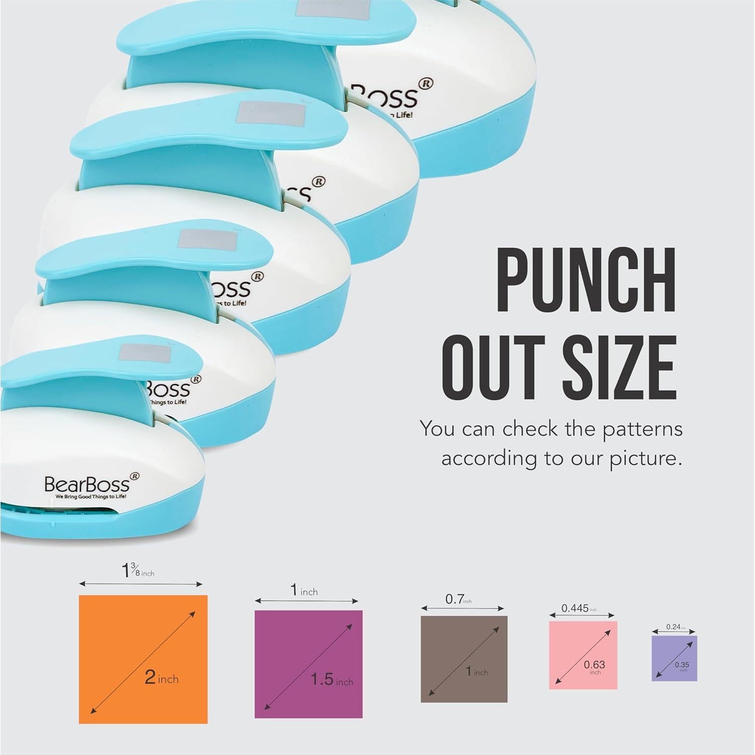 Juego de Troqueles Cuadrados BBoss60 - 5 Tamaños para Manualidades