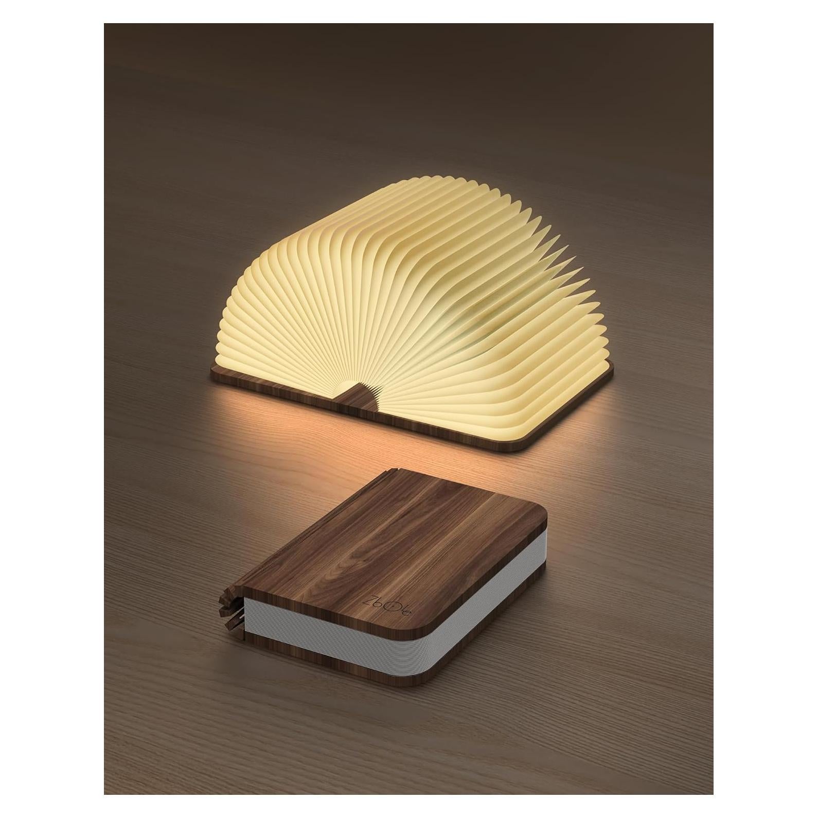 Lámpara de libro plegable LED ZBOLE Nuez 12x9.5cm