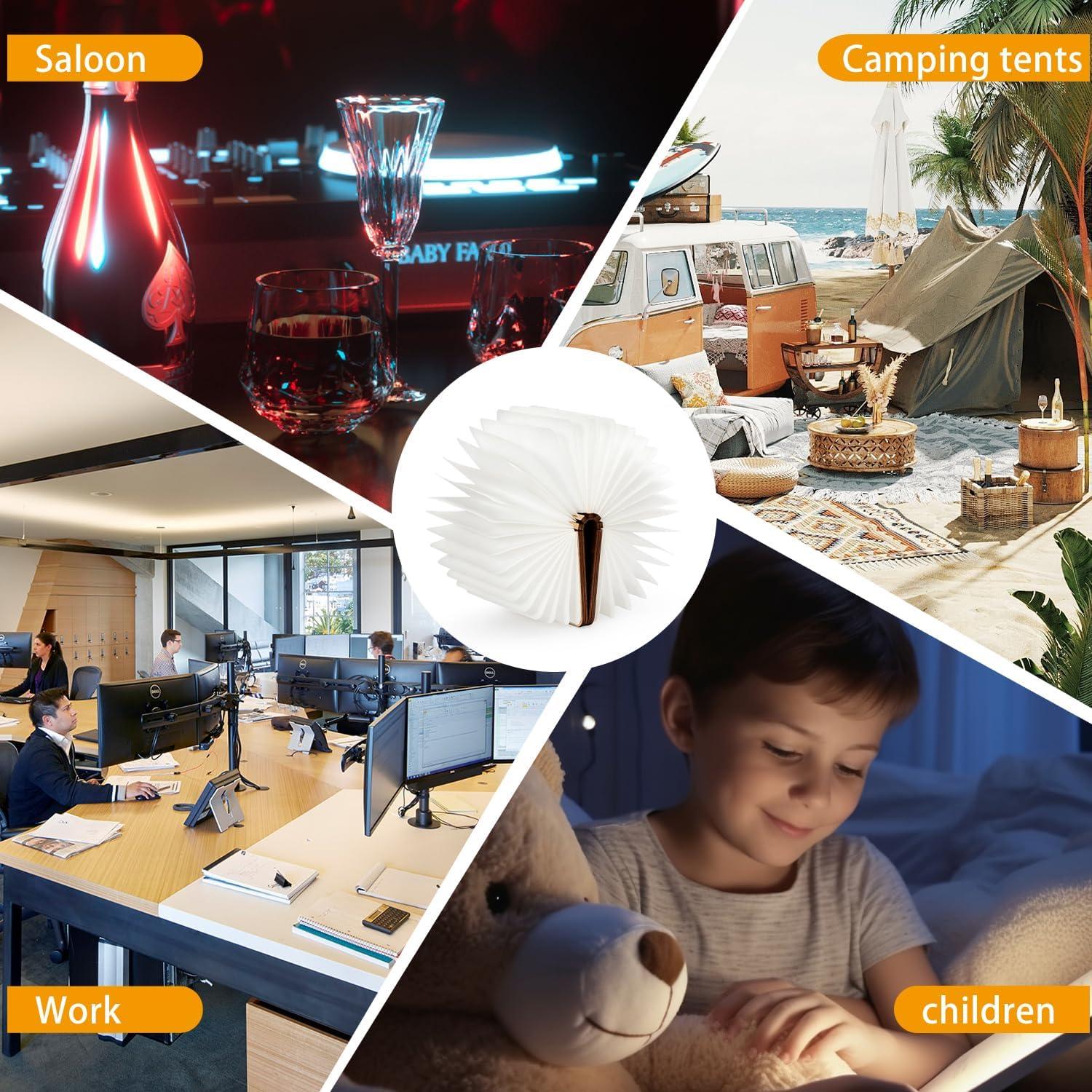 Lámpara de libro plegable LED ZBOLE Nuez 12x9.5cm