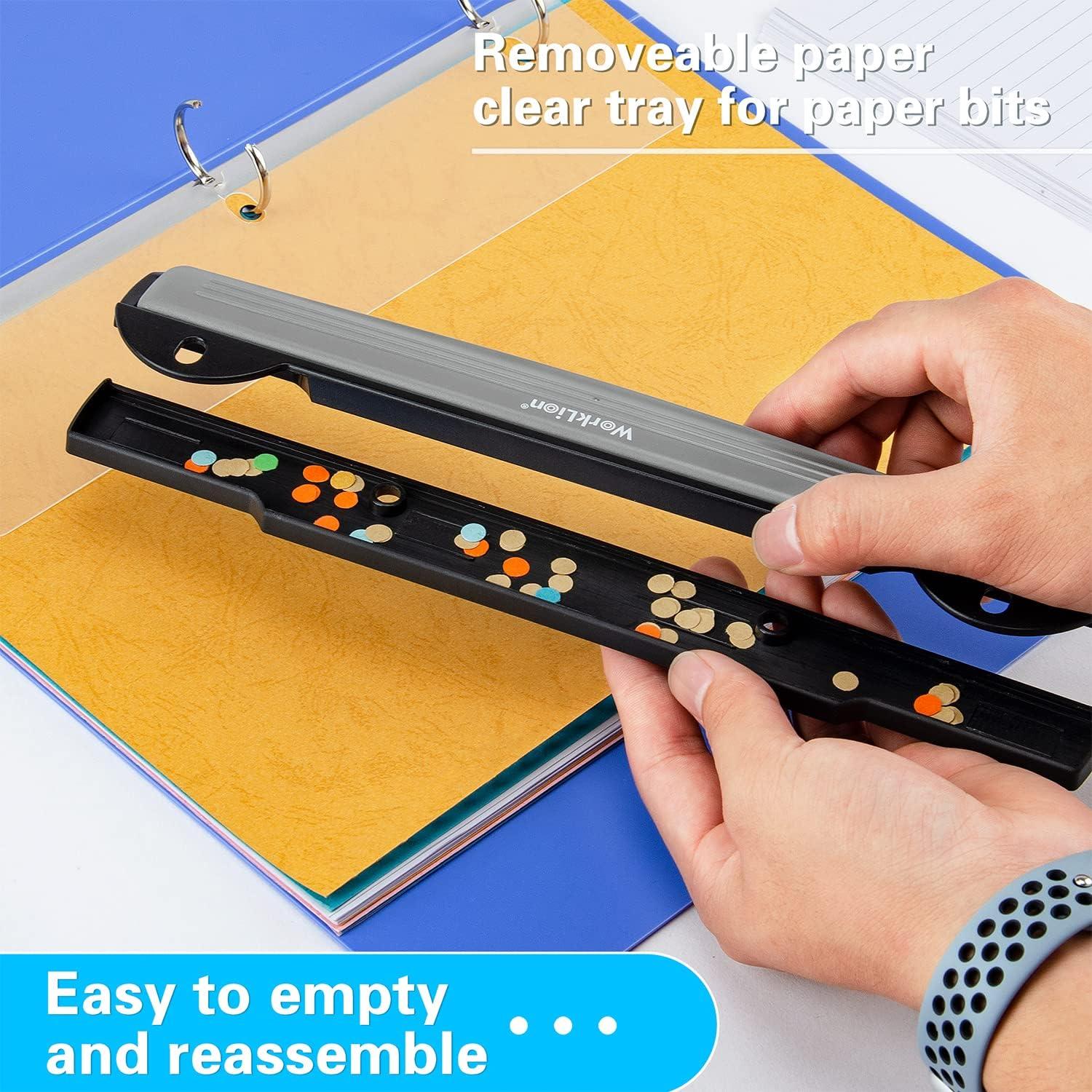 Perforador Manual WORKLION 3 Agujeros Negro 25.4 cm