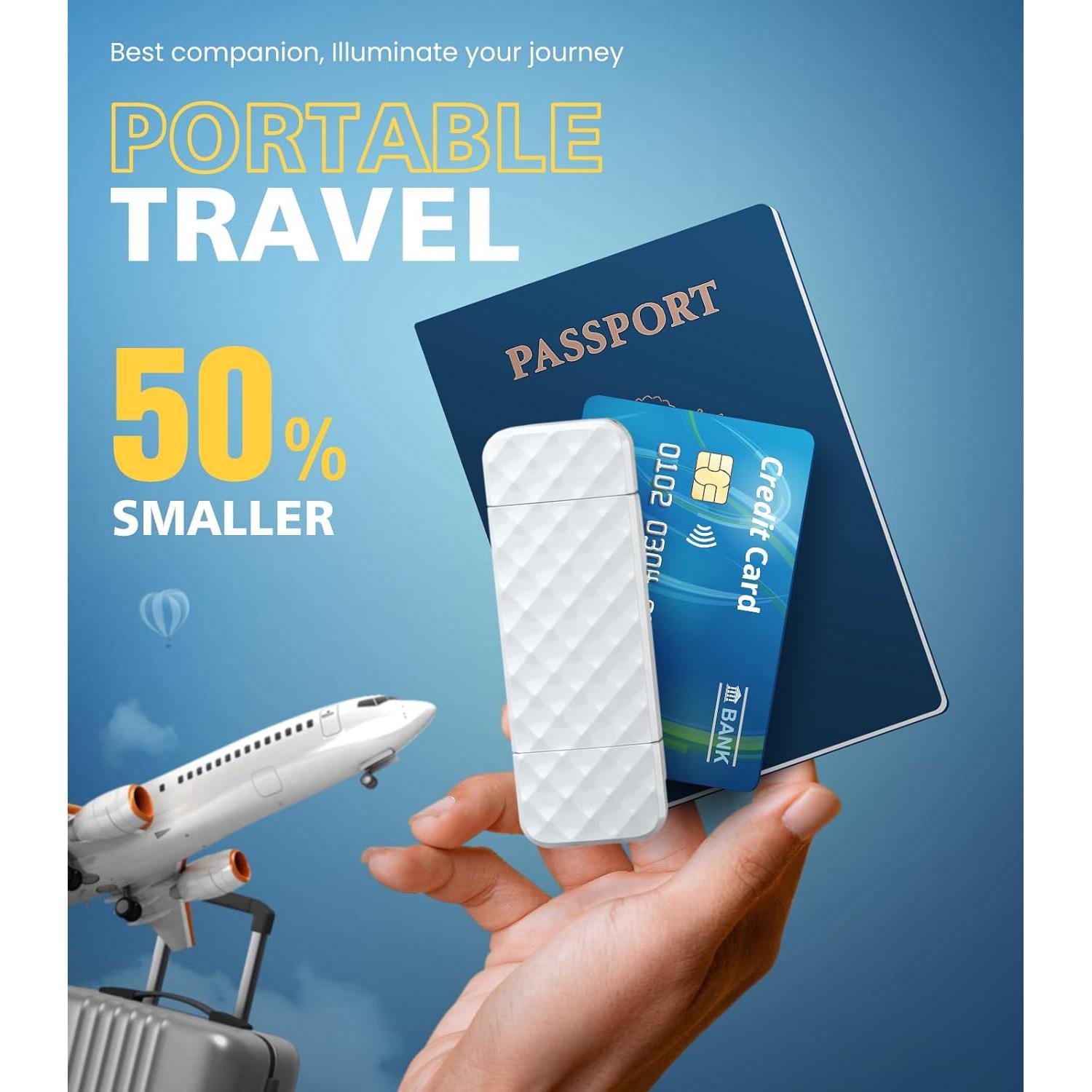 Luz de lectura recargable OPAUL LED con clip 5 niveles brillo