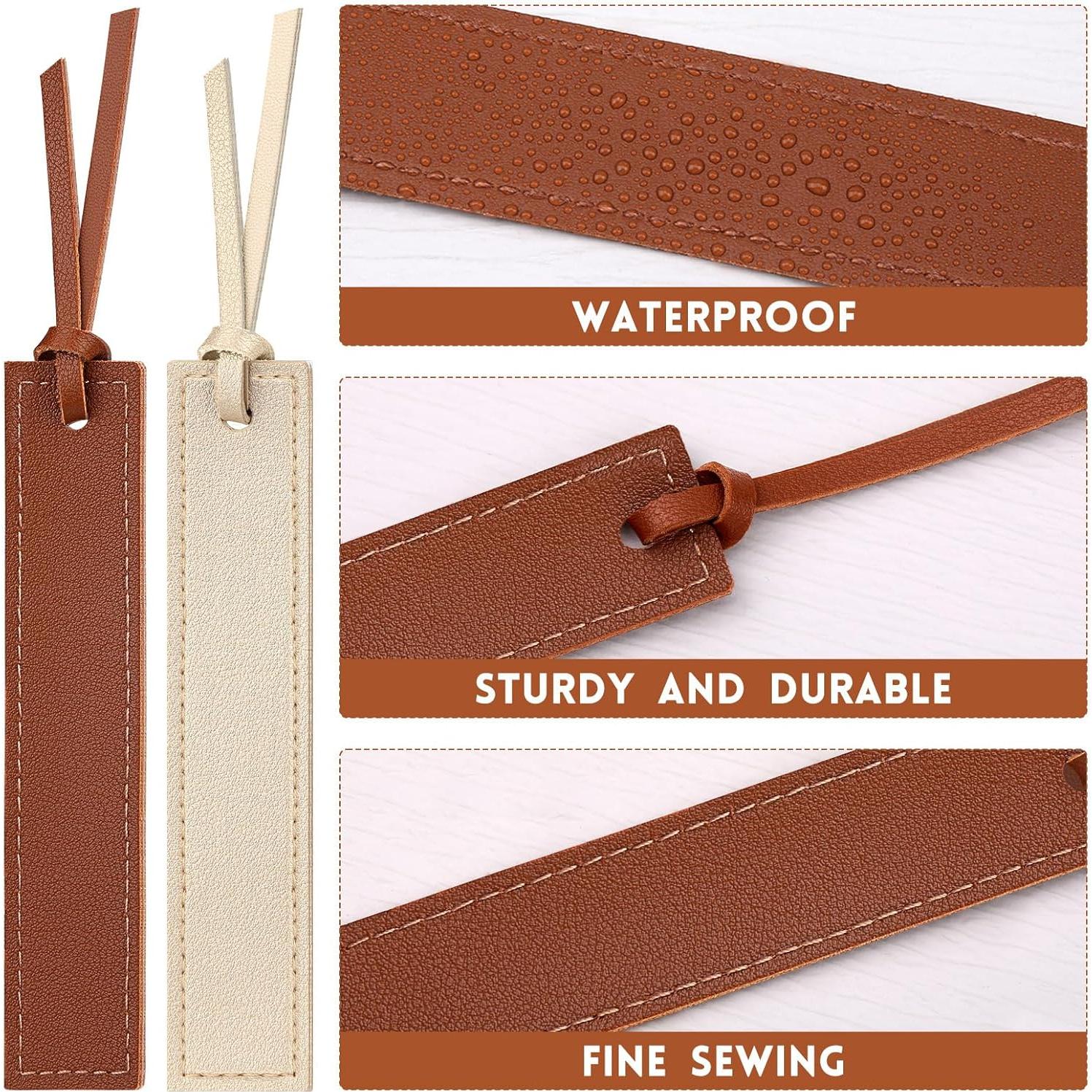 12 Piezas Marcadores de Páginas de Cuero Kdafio Personalizables