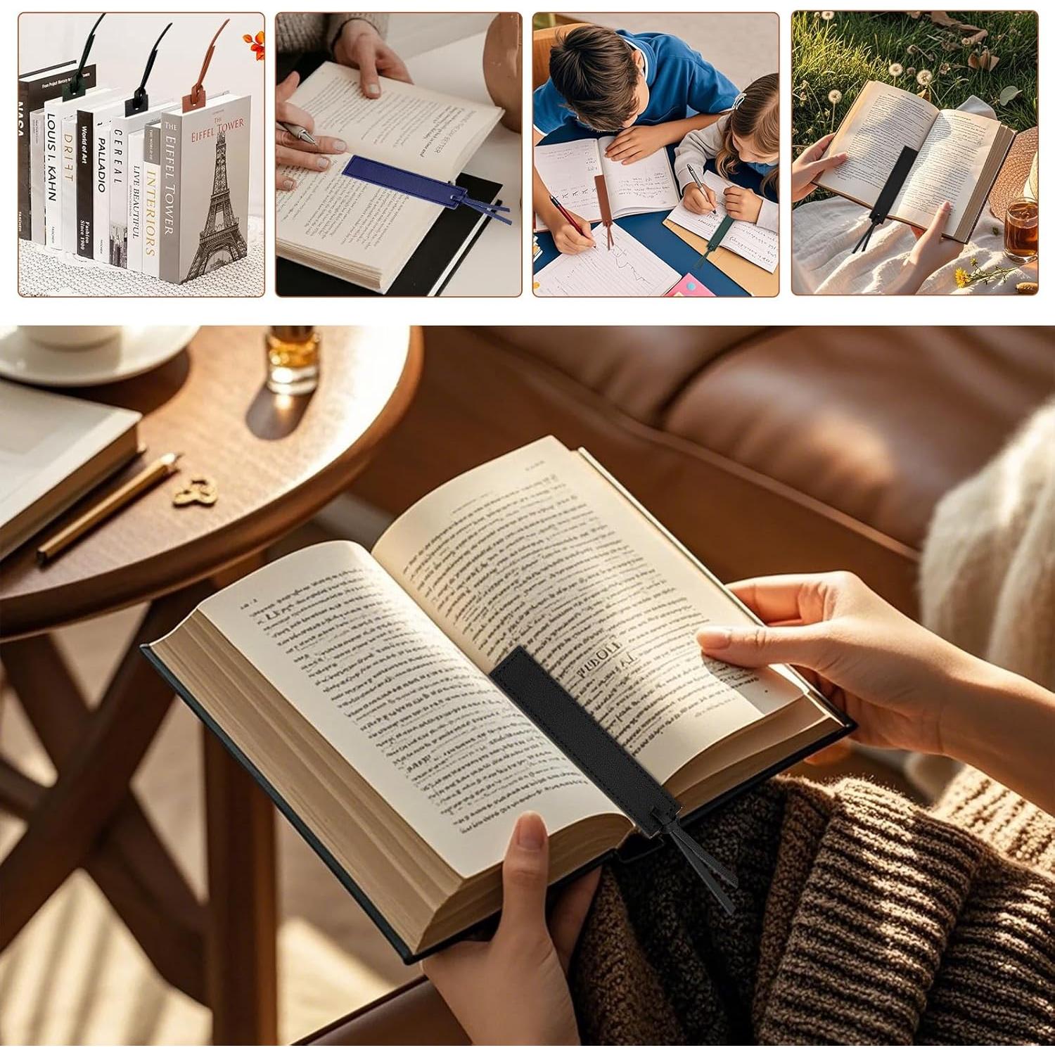 12 Piezas Marcadores de Páginas de Cuero Kdafio Personalizables