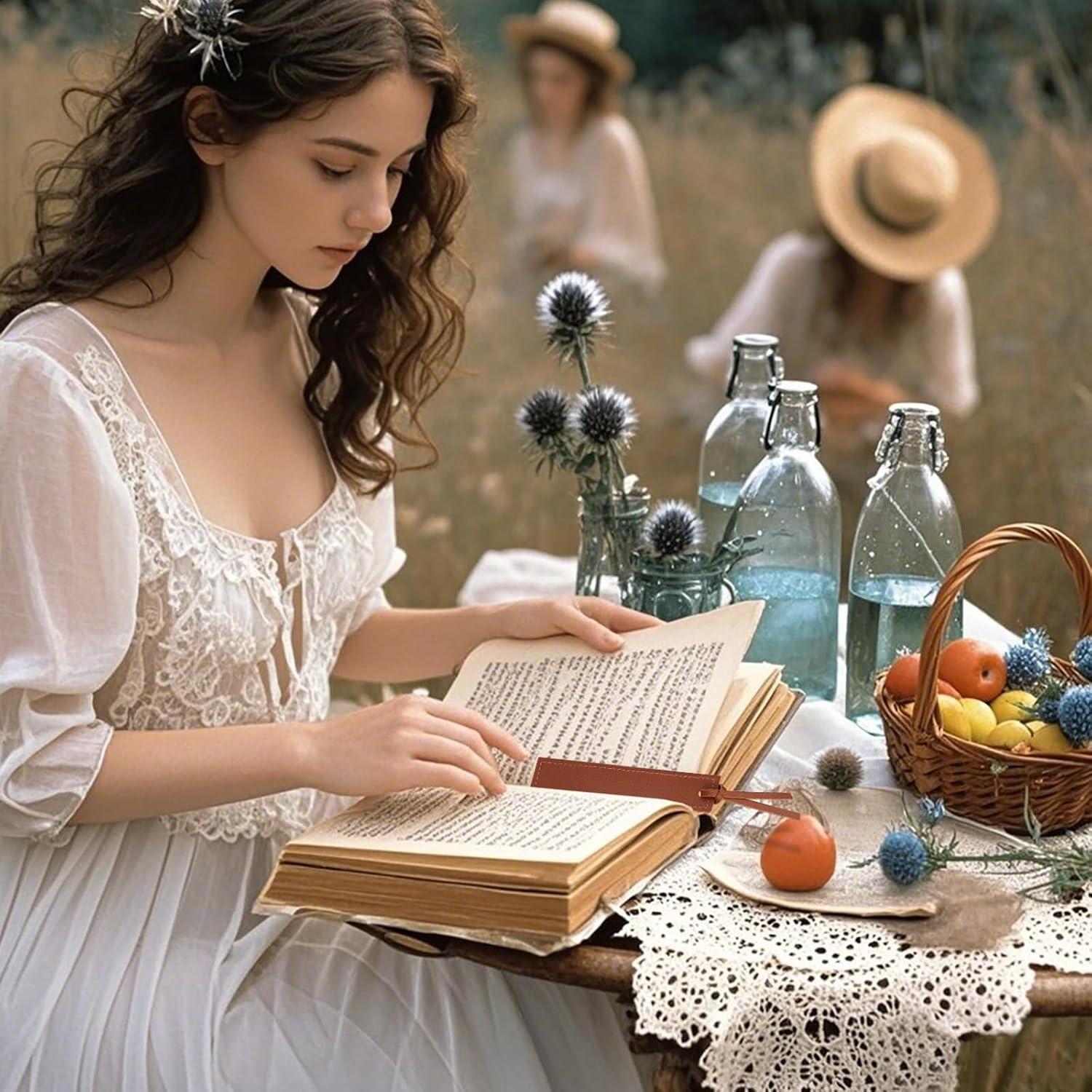 12 Piezas Marcadores de Páginas de Cuero Kdafio Personalizables