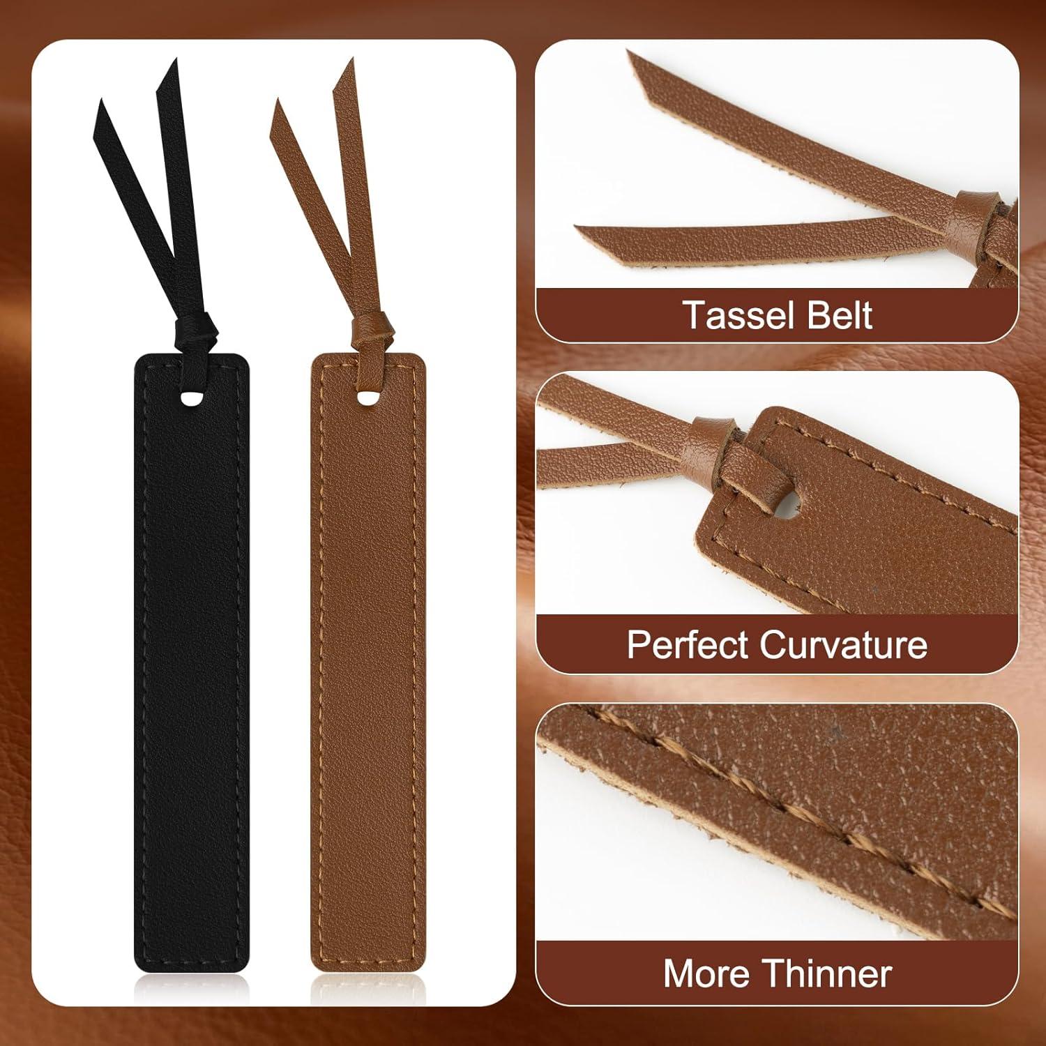 Marcadores de Piel PU MIXVOVA, 6 Pcs, 19.5 cm, Oscuro Retro