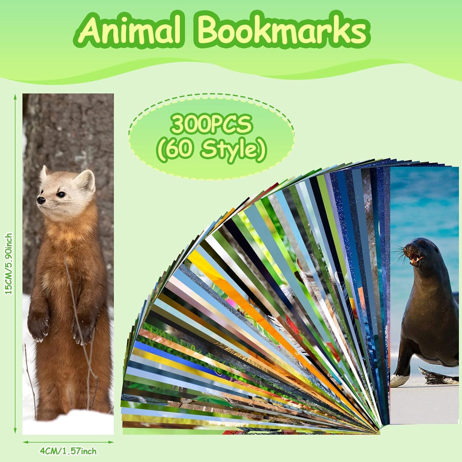 300 Marcadores de Animales AFOROEOA - Doble Cara 15x4cm