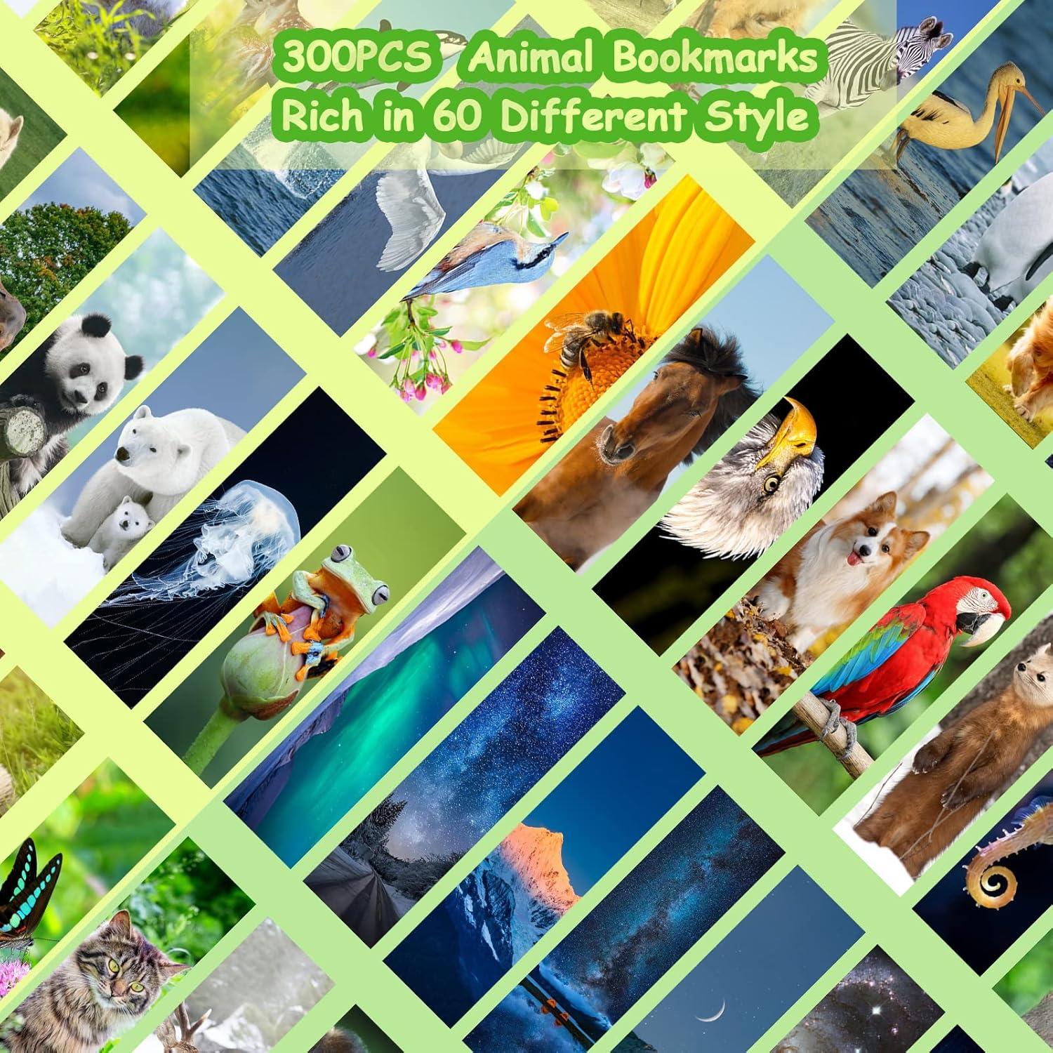 300 Marcadores de Animales AFOROEOA - Doble Cara 15x4cm