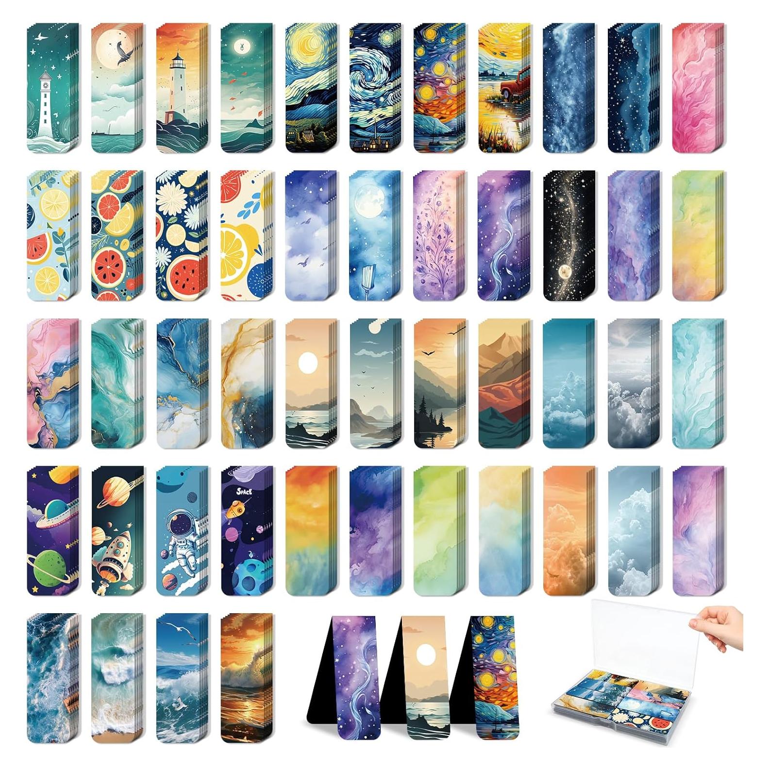 48 Marcadores Magnéticos LUAVIARU - Clips de Página Coloridos