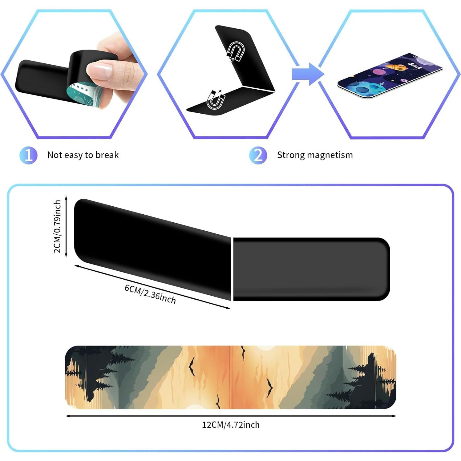 48 Marcadores Magnéticos LUAVIARU - Clips de Página Coloridos