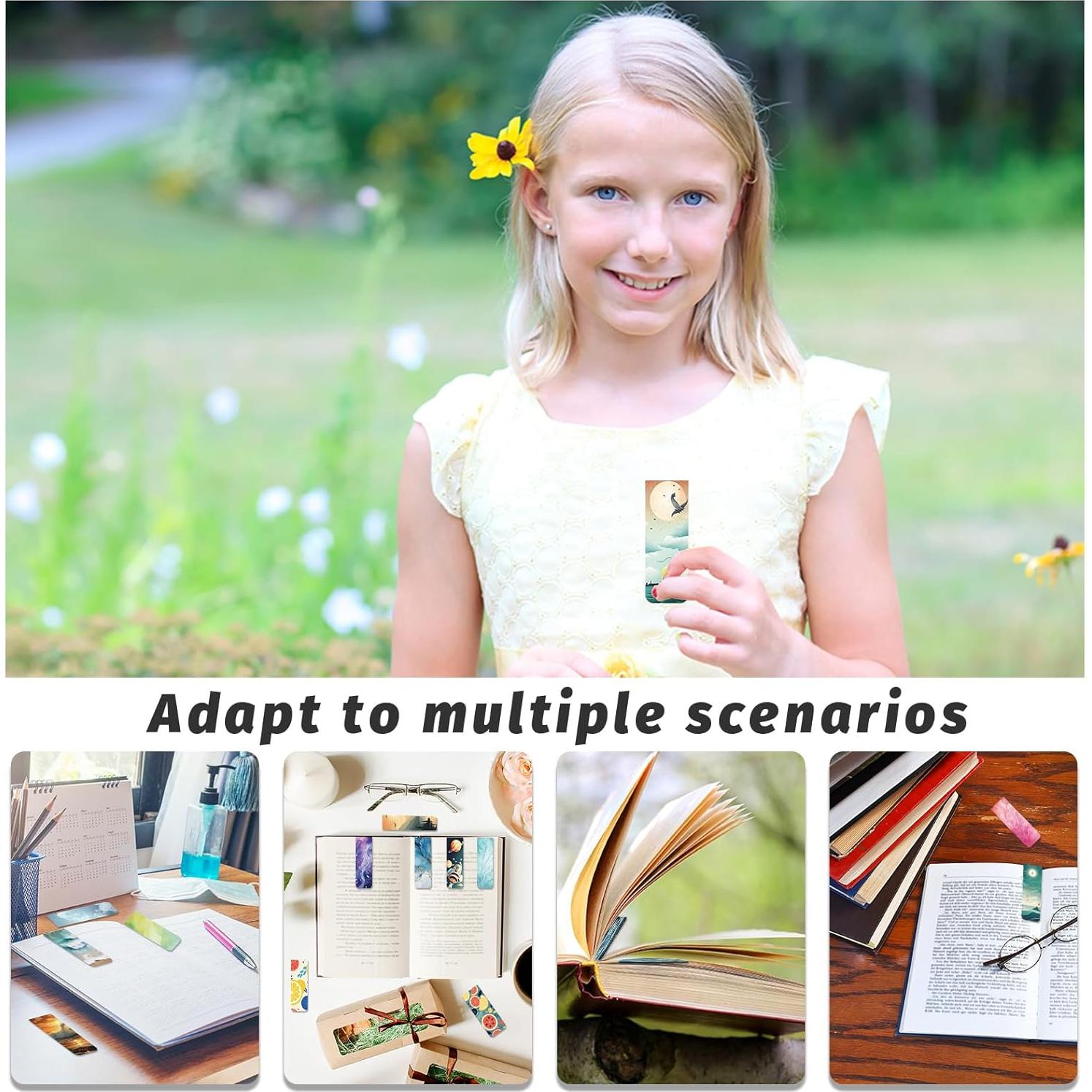 48 Marcadores Magnéticos LUAVIARU - Clips de Página Coloridos