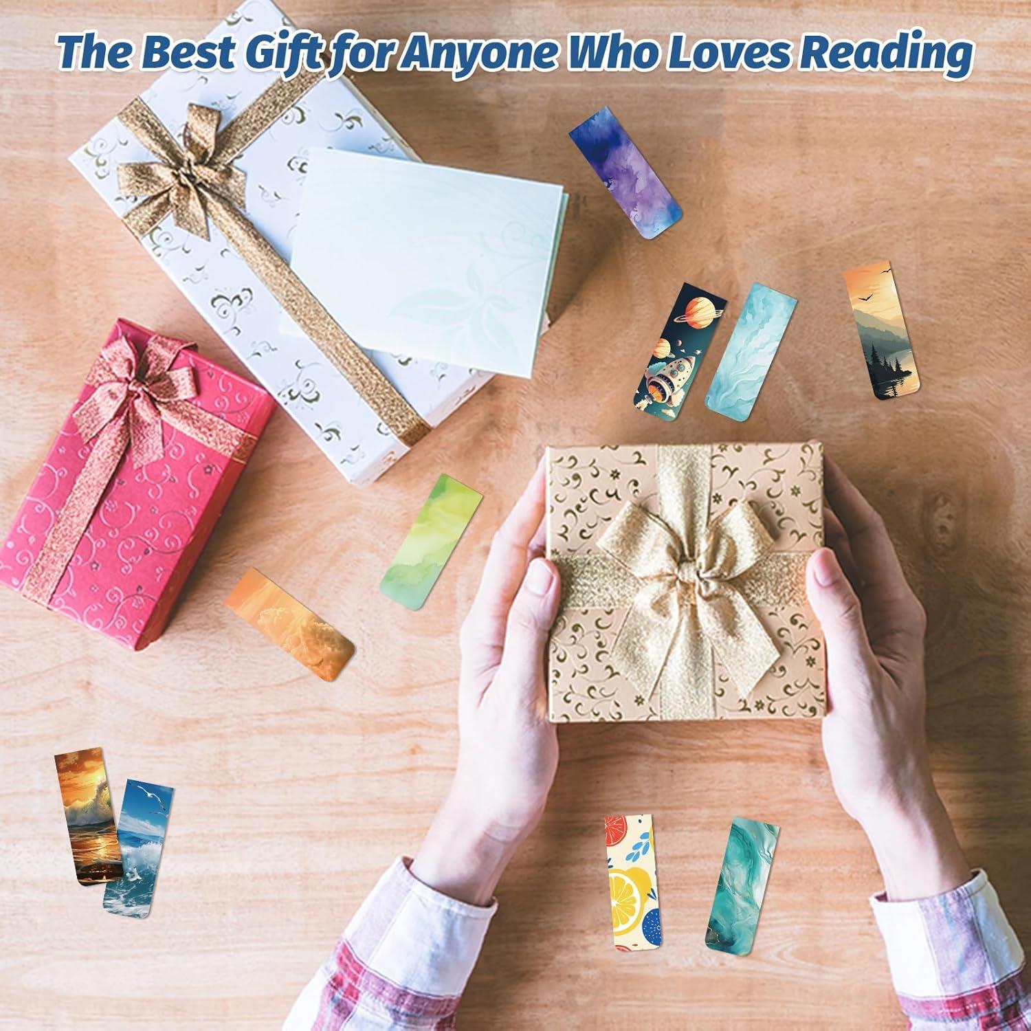 48 Marcadores Magnéticos LUAVIARU - Clips de Página Coloridos