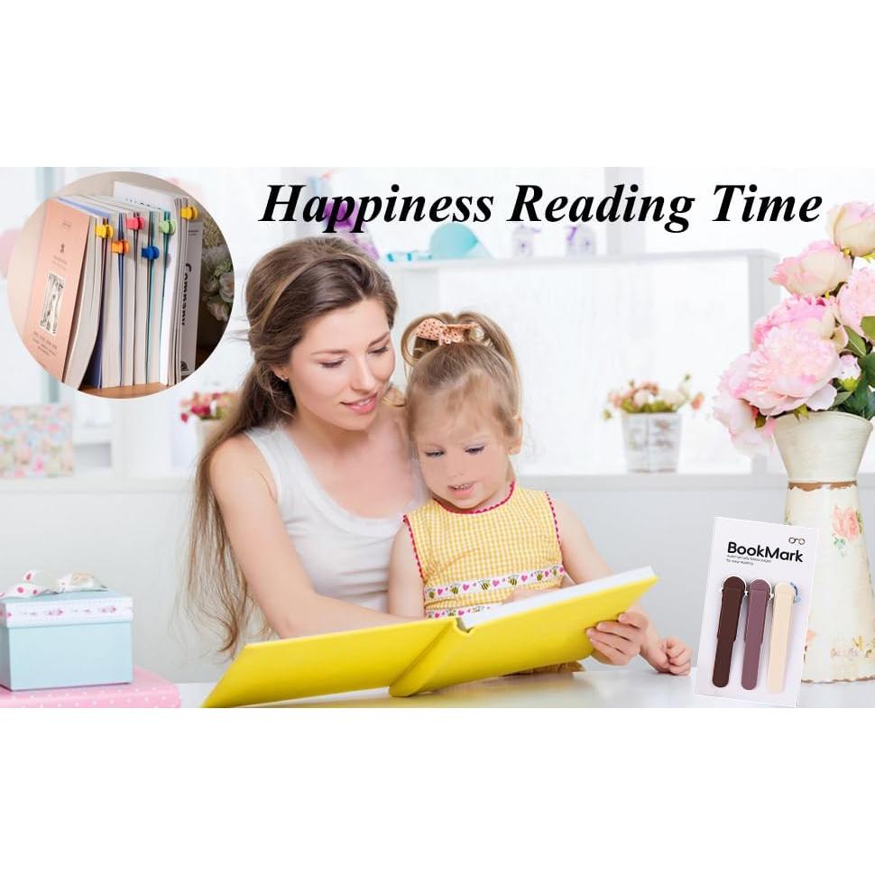 3 Marcadores de Página Automáticos Meiqils de Silicona