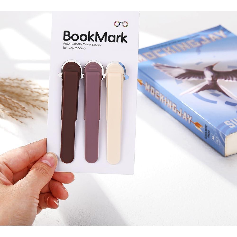 3 Marcadores de Página Automáticos Meiqils de Silicona