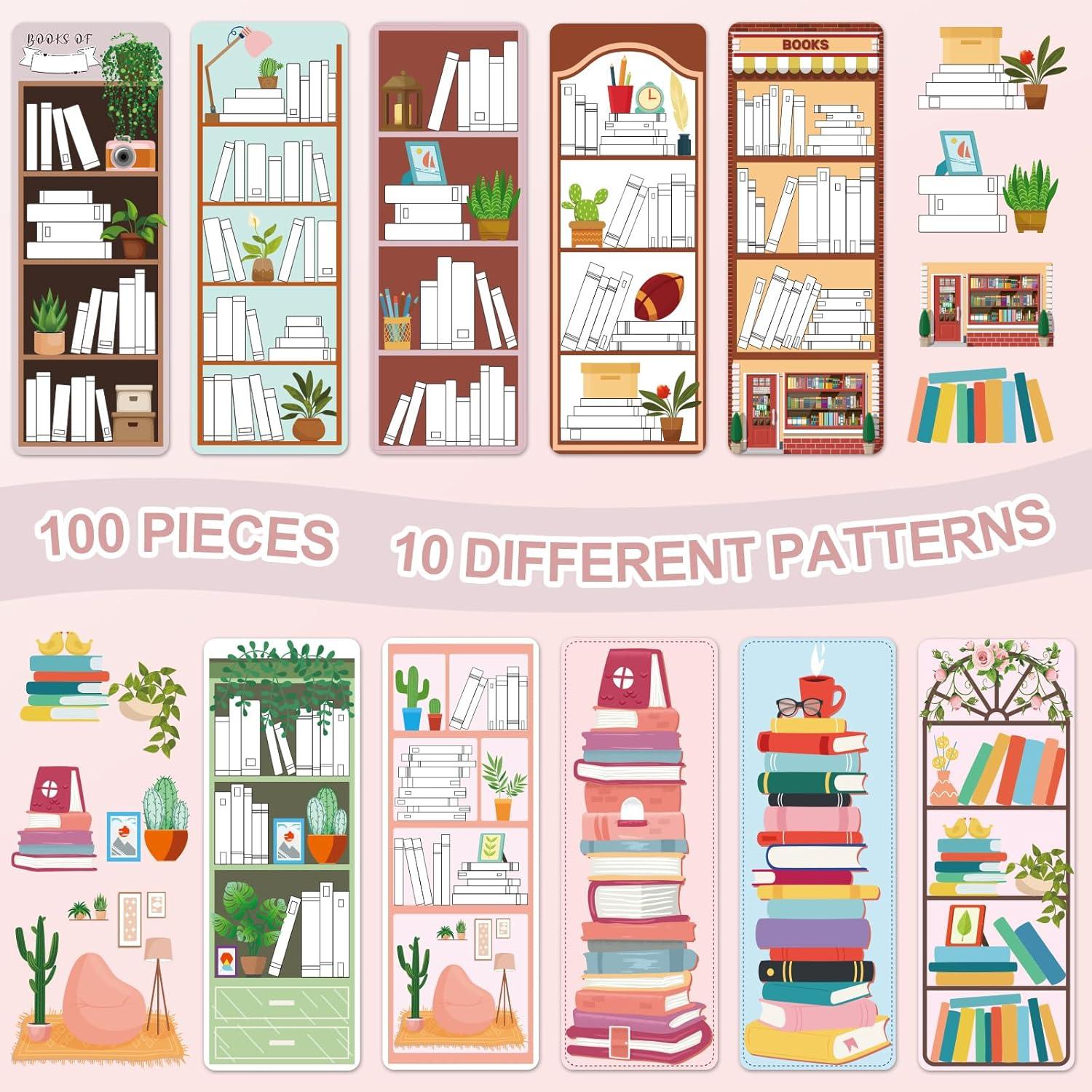 100 Piezas Marcadores de Libros BOBOKA Doble Cara 17.99x6.50cm