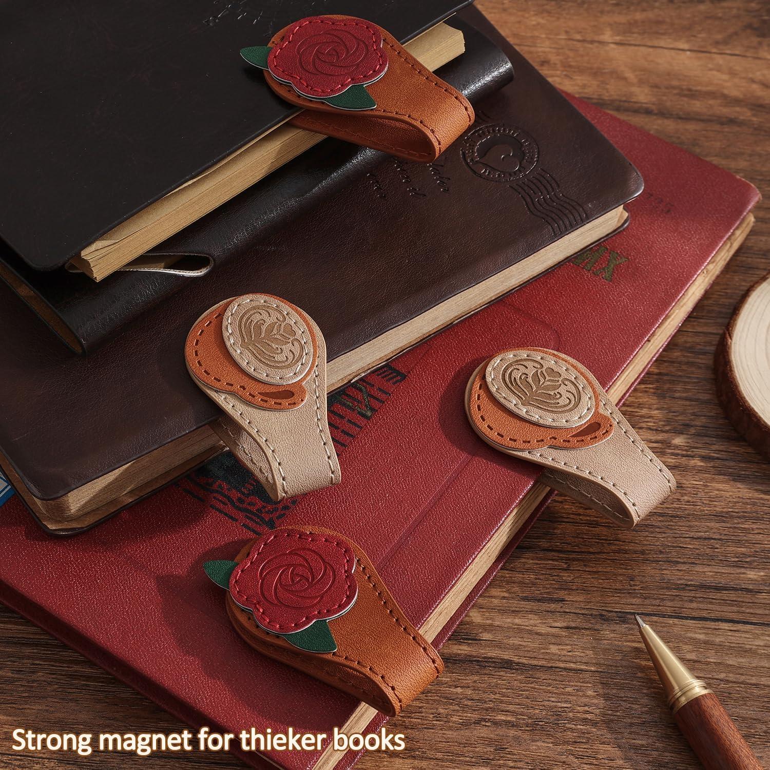 Marcador de Páginas Magnético de Cuero VYRANA 2 Piezas Vintage