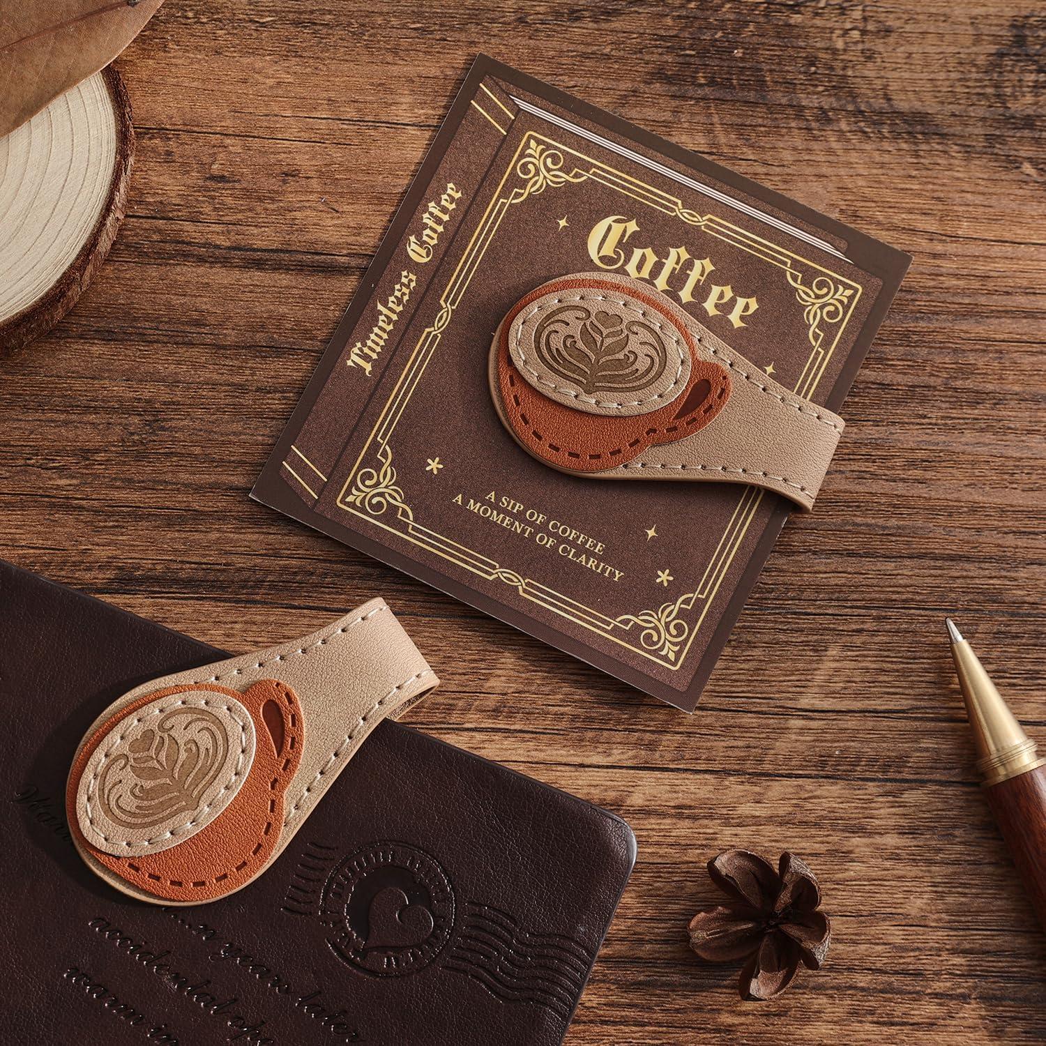 Marcador de Páginas Magnético de Cuero VYRANA 2 Piezas Vintage