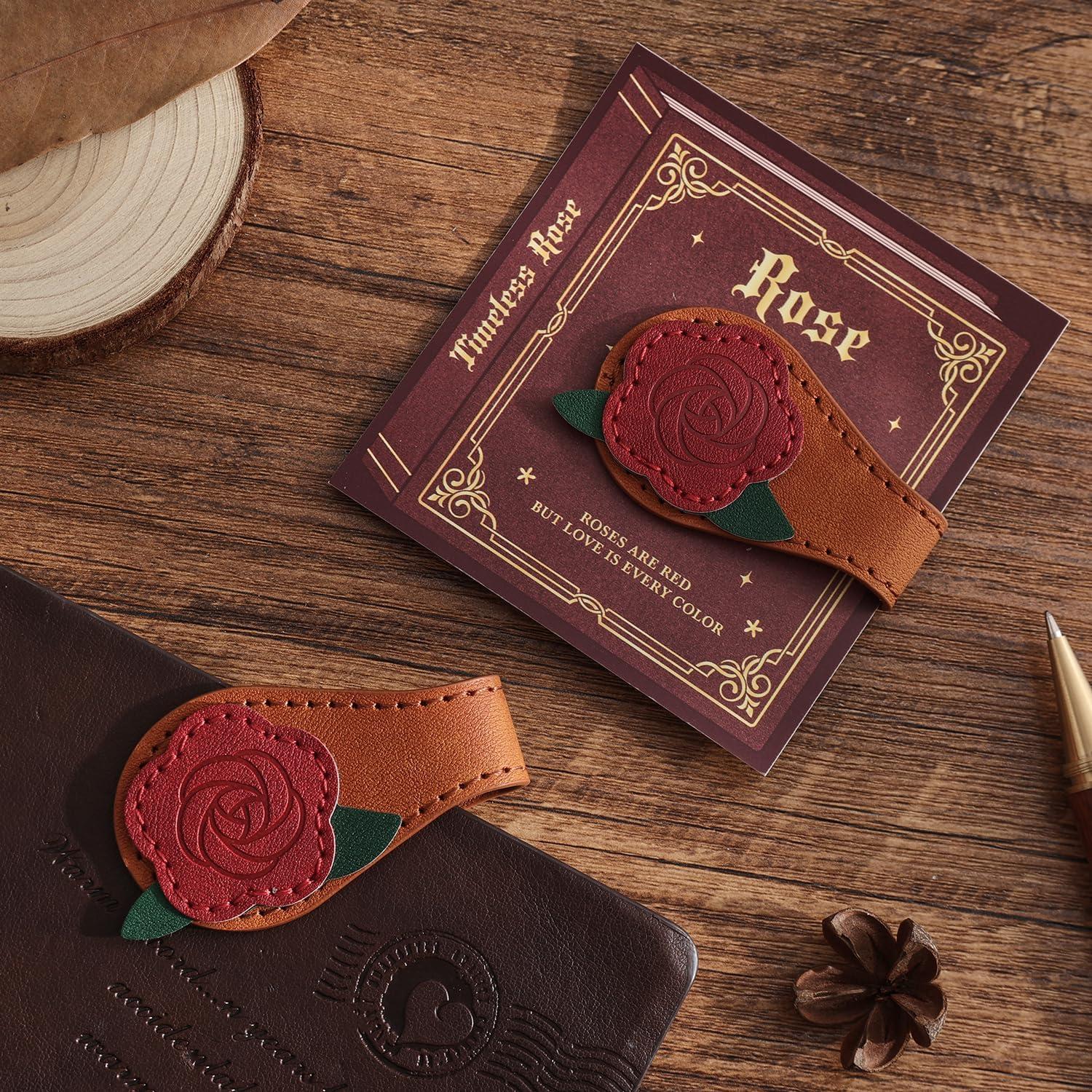 Marcador de Páginas Magnético de Cuero VYRANA 2 Piezas Vintage