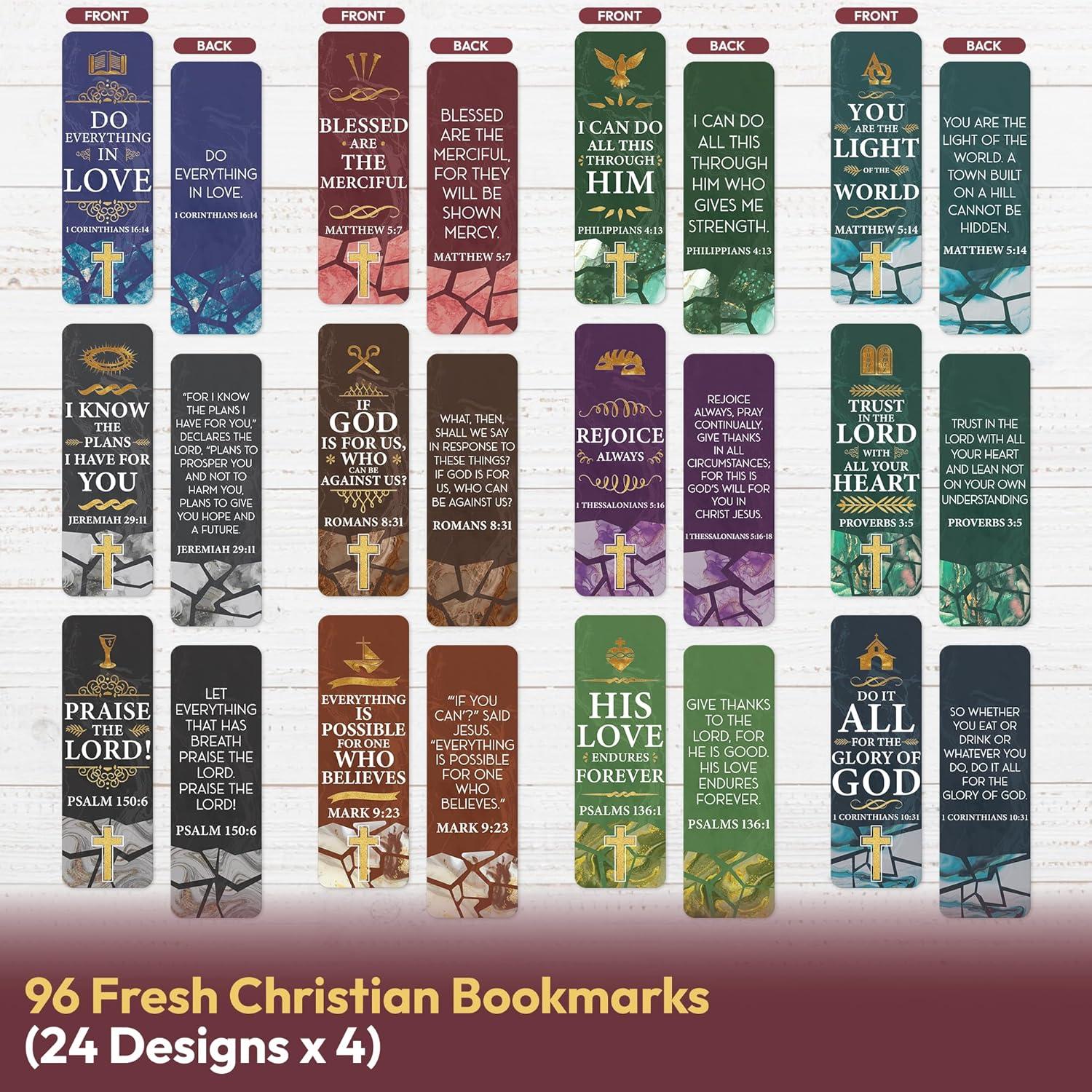 Paquete de 96 Marcadores Cristianos Only Zest con Versículos