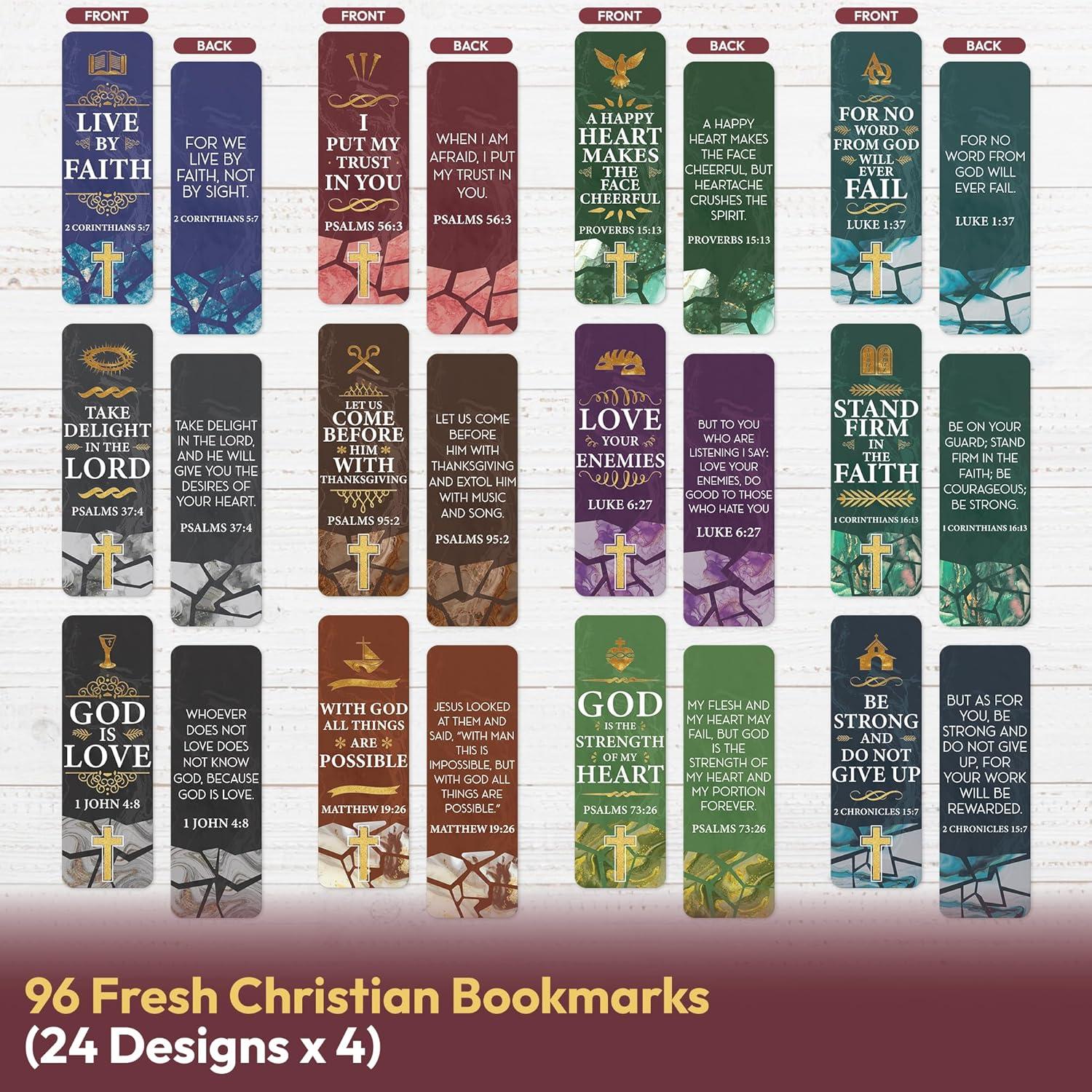 Paquete de 96 Marcadores Cristianos Only Zest con Versículos