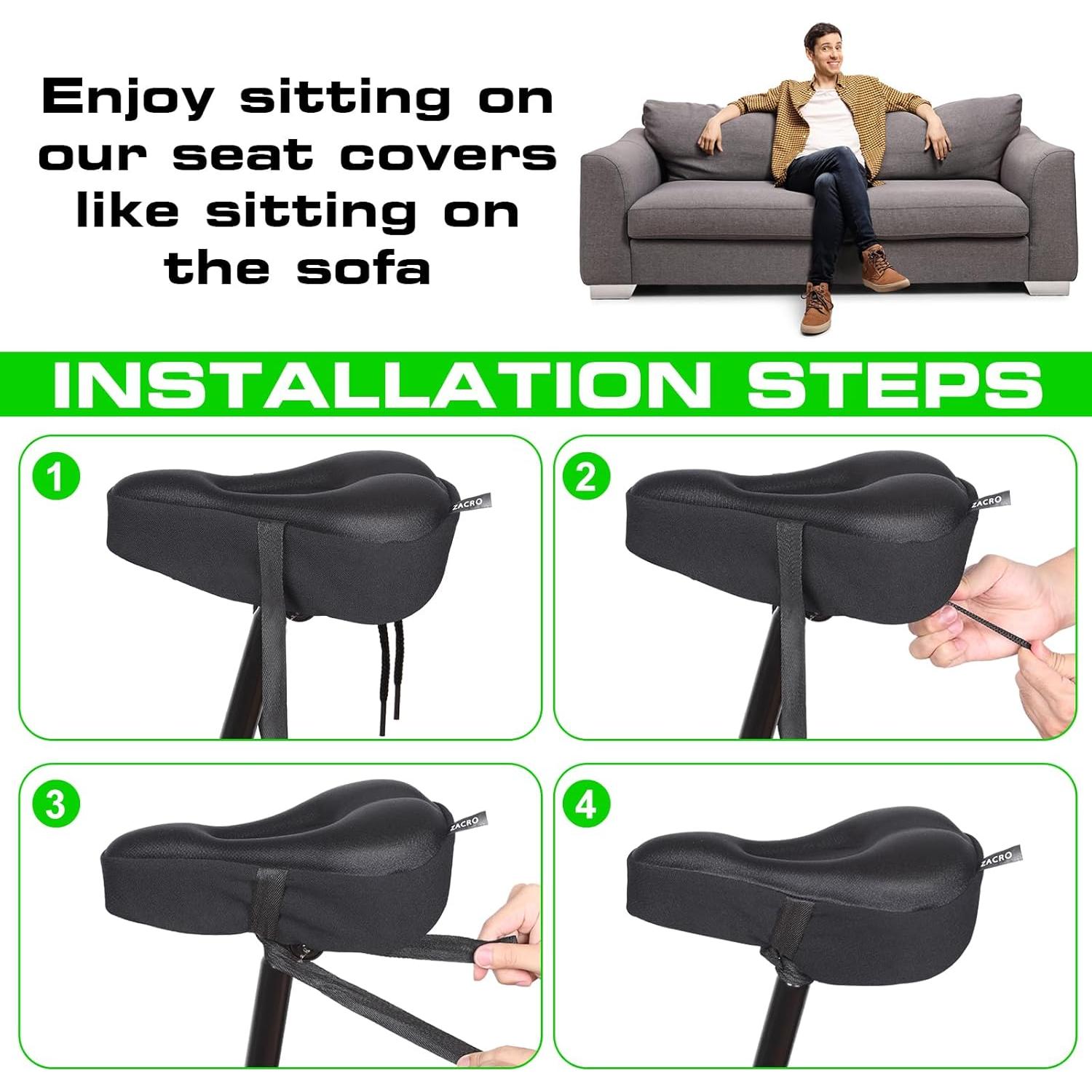 Cojín de Asiento de Bicicleta Zacro ZBS02 Acolchado de Gel