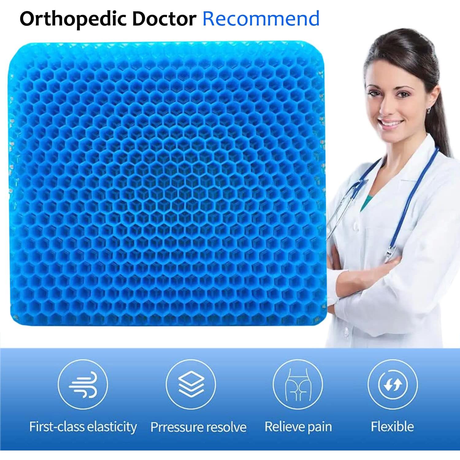 Cojín de Gel Extra Grueso Helishy 42x37x5 cm Azul